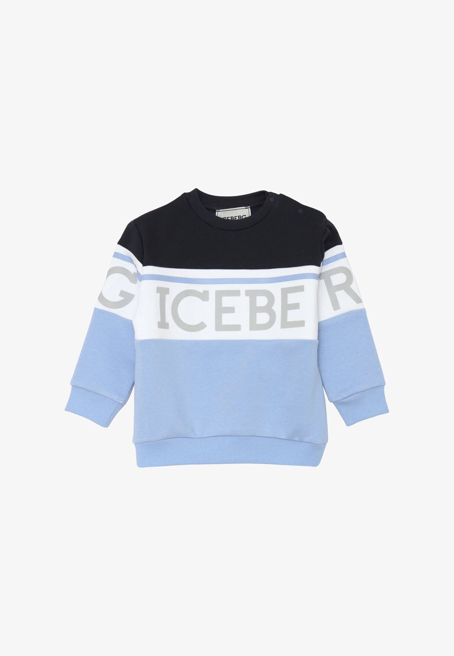Iceberg Felpa Celeste Neonato In Cotone Girocollo Tipo Sportivo AI25