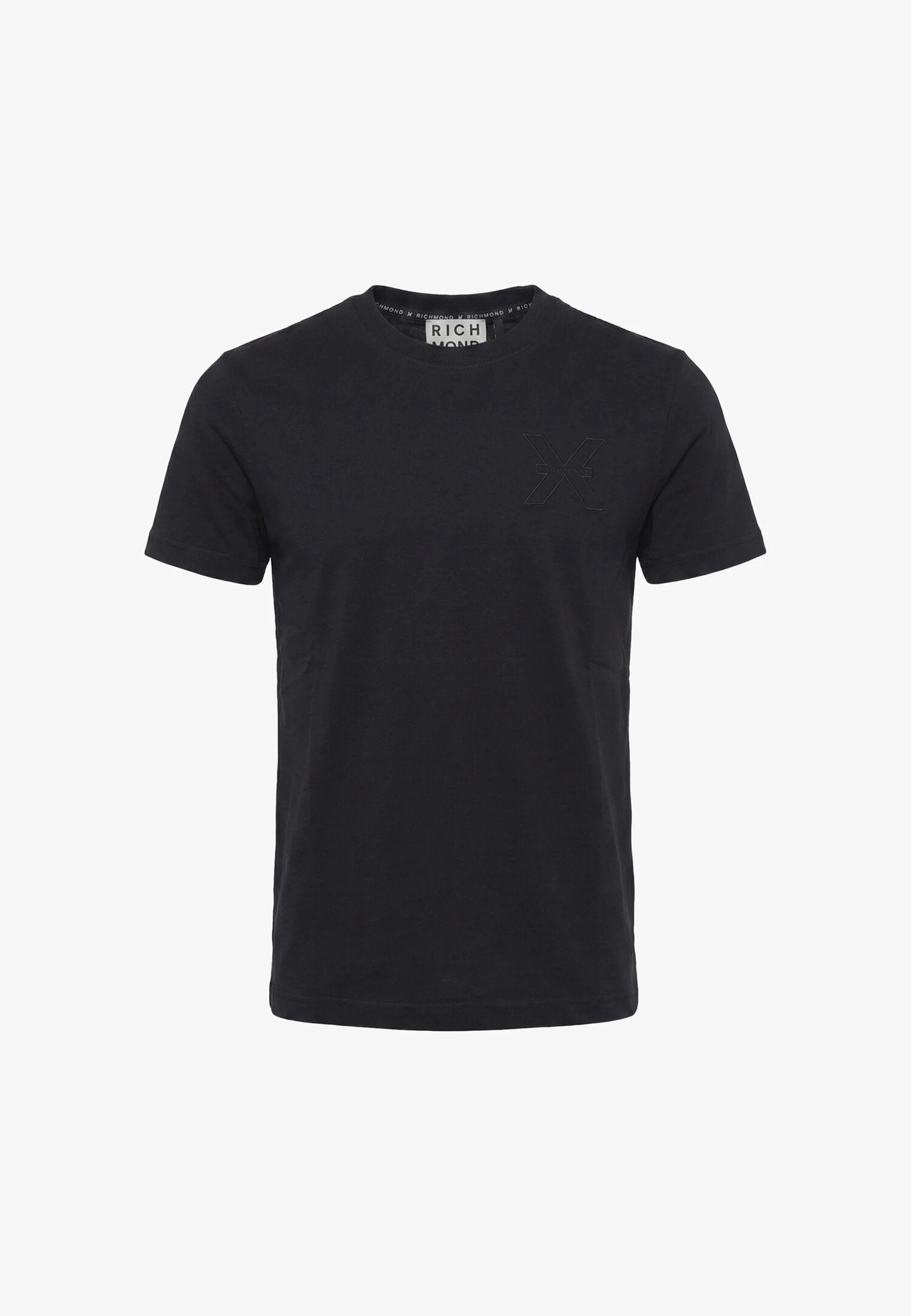 John Richmond Tshirt Nera Con Logo x Uomo UMP26024TS_