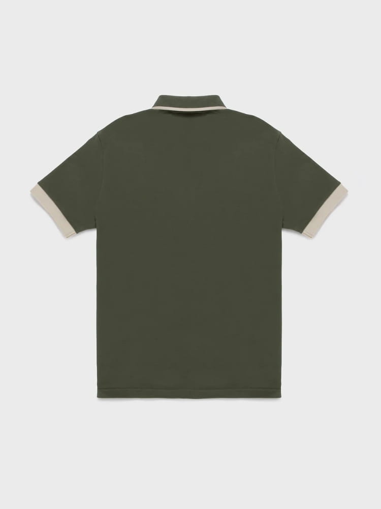 Refrigiwear polo verde scuro uomo mini logo