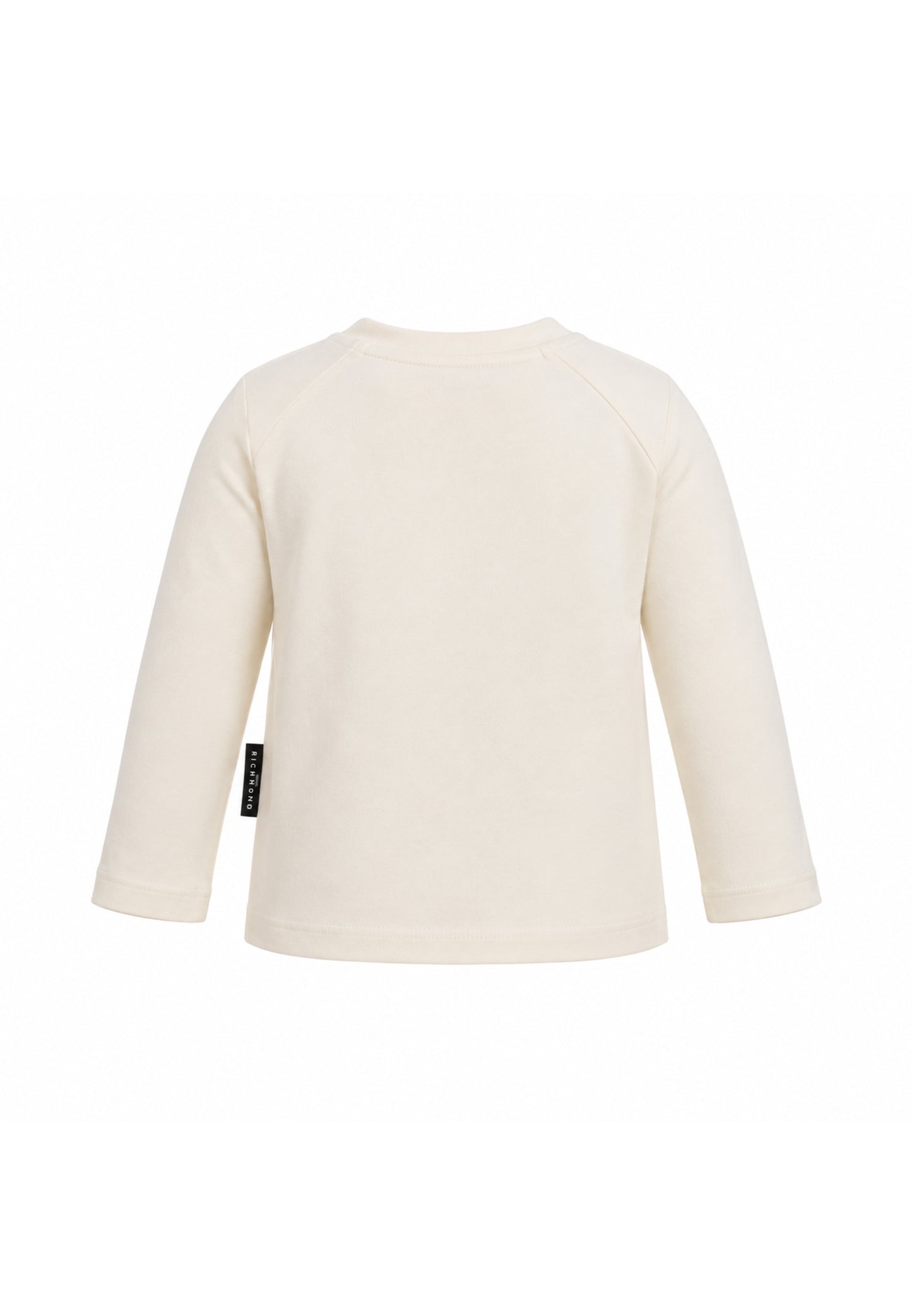 John Richmond Completo t shirt panna a manica lunga e gonna nera a balze Bambine e ragazze ria26134cj.panna_