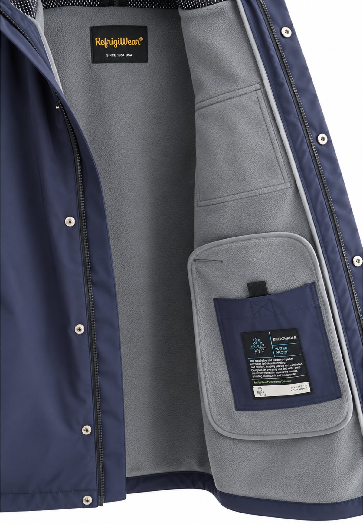 REFRIGIWEAR GIUBBOTTO BLU LUNGO SOFTSHELL Uomo LONG SPEED.BLU_