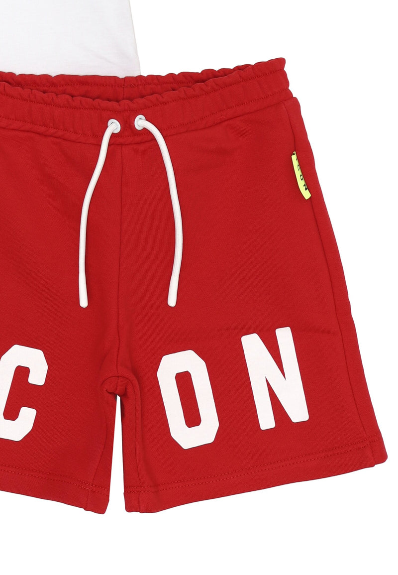 ICON complete red baby 12 months 4 years cotton white print - RED | CammarataMode
