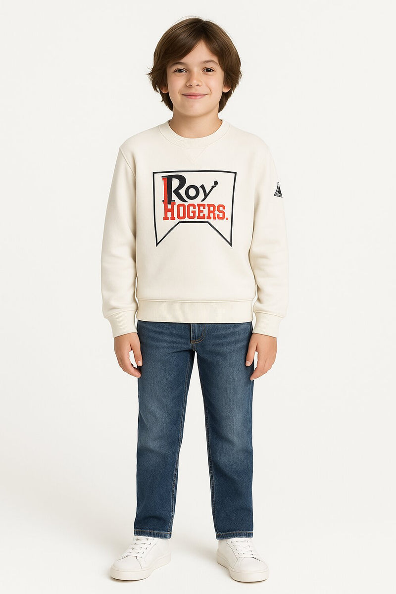 Roy Rogers Felpa bambino – Beige Cotone 100% con Logo - BEIGE | CammarataMode