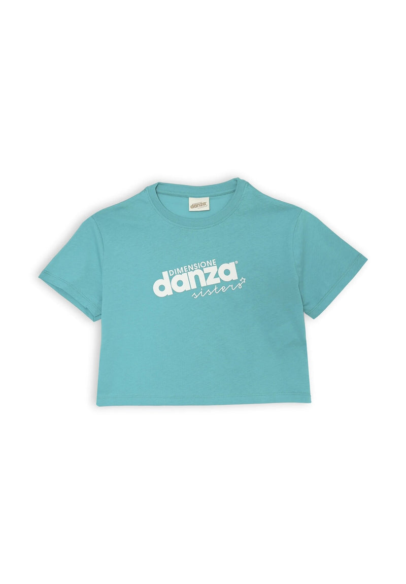 Completo Dimensione Danza bambina turchese cotone sportivo estate 2025 - VERDE ACQUA | CammarataMode
