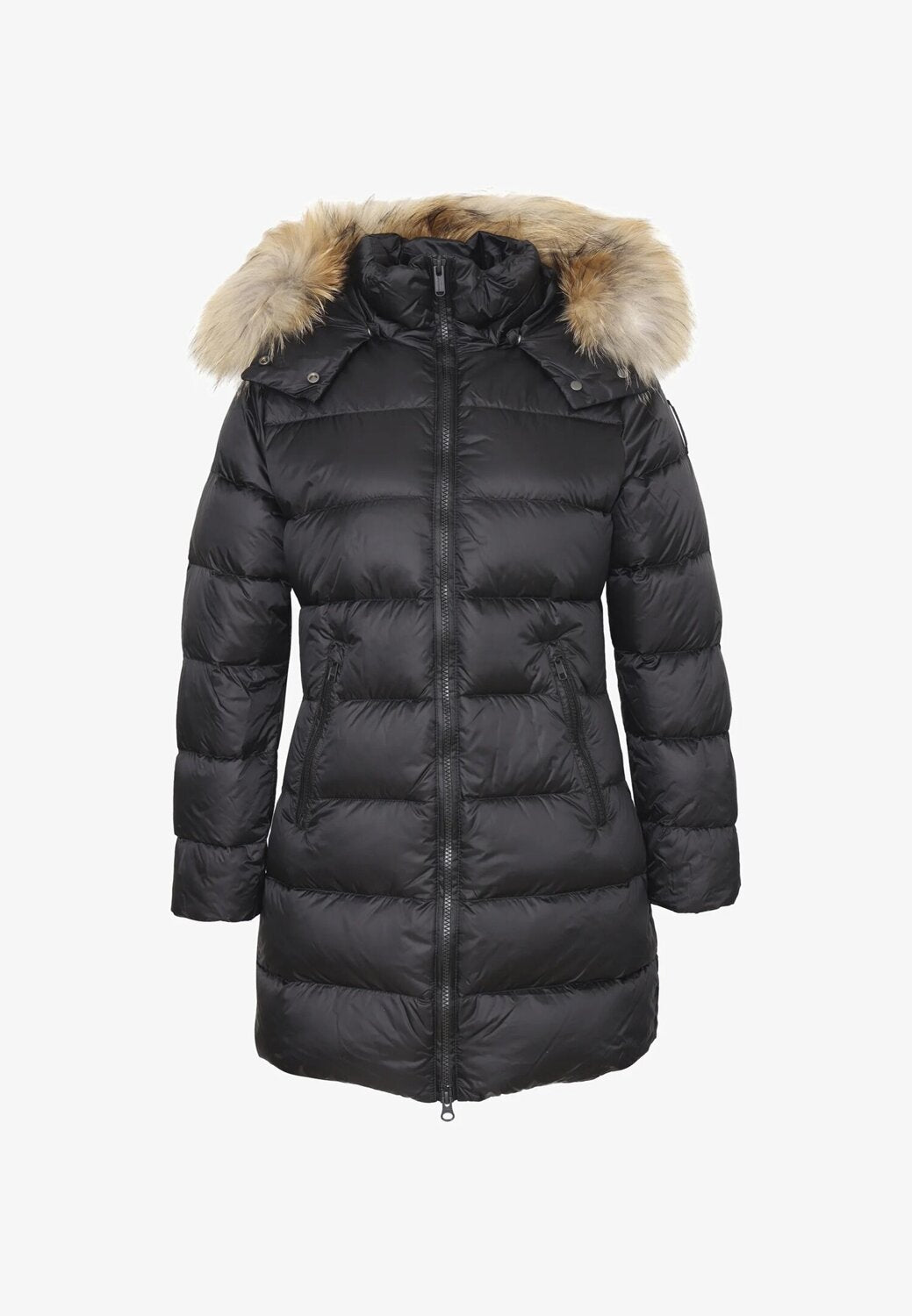 Bomboogie Giubotto Nero Bambina In Nylon Con Pelliccia Elegante AI25