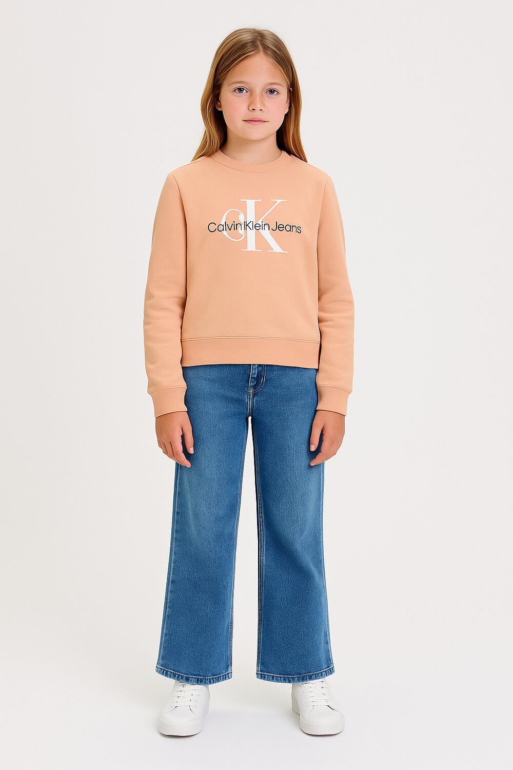 Calvin Klein Felpa Rosa Bambina In Cotone Girocollo | Sportivo AI25 | CammarataMode