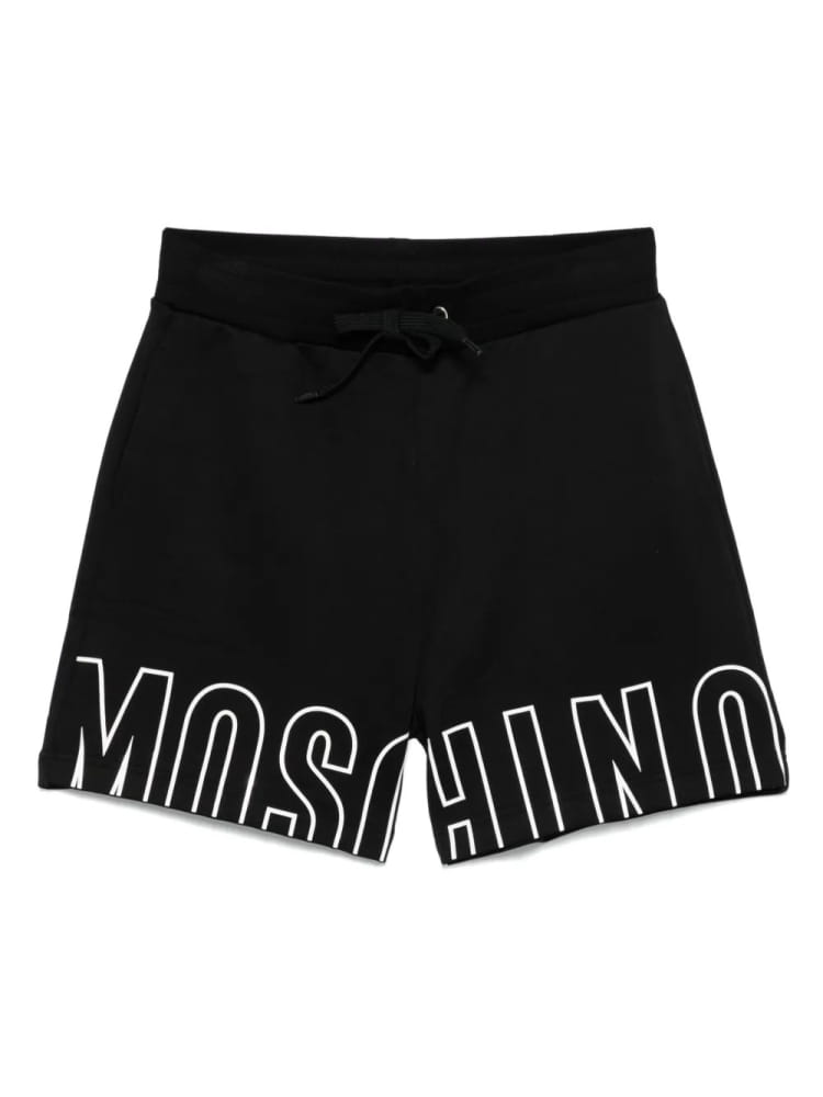 Moschino shorts nero donna maxi logo
