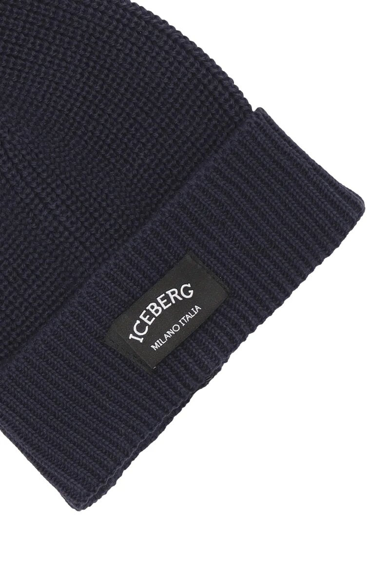 Iceberg Cappello Blu Neonato In Cotone Cuffia Uso Quotidiano AI25