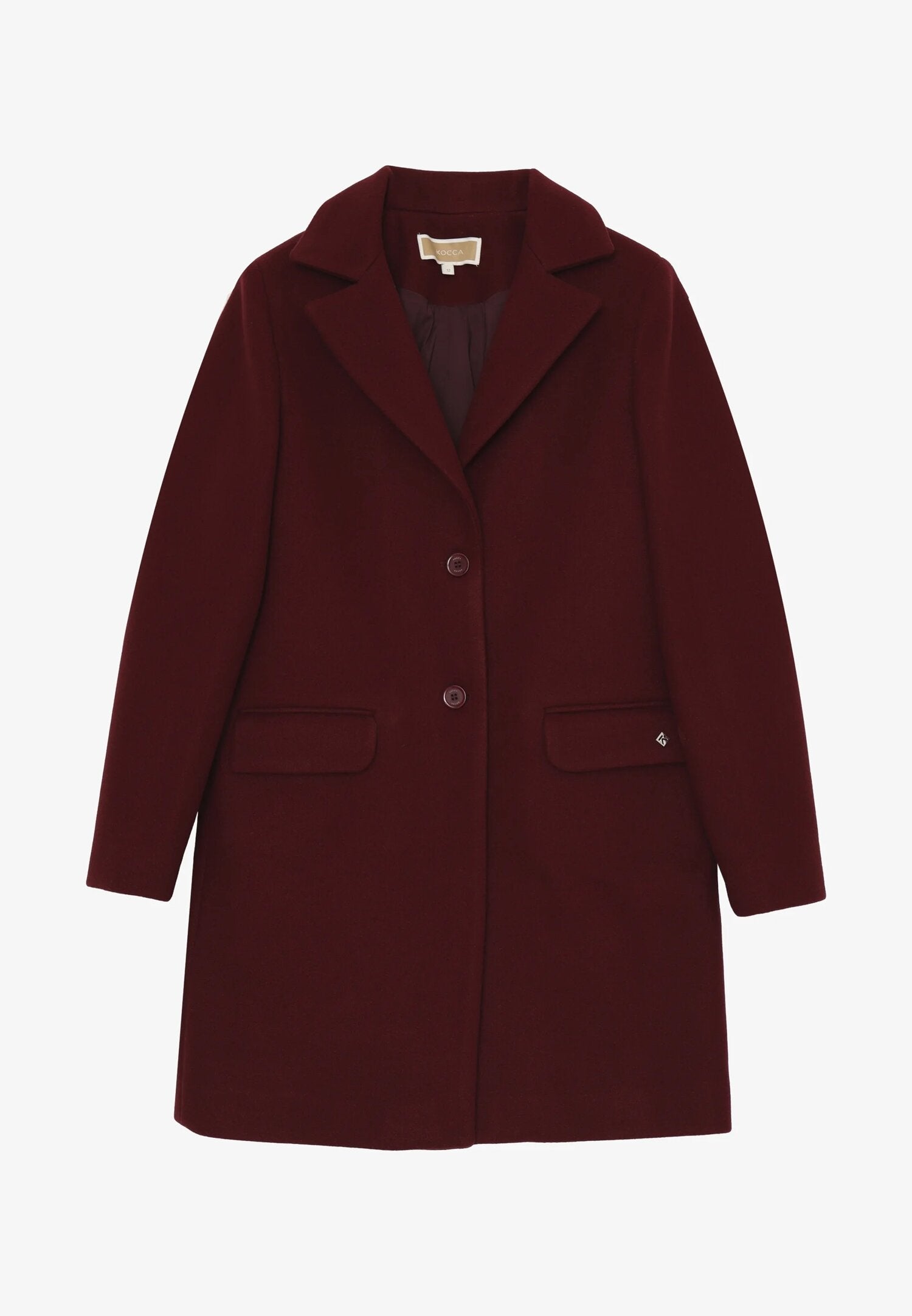 Kocca cappotto corto bordeaux bambina e ragazza elegante invernale