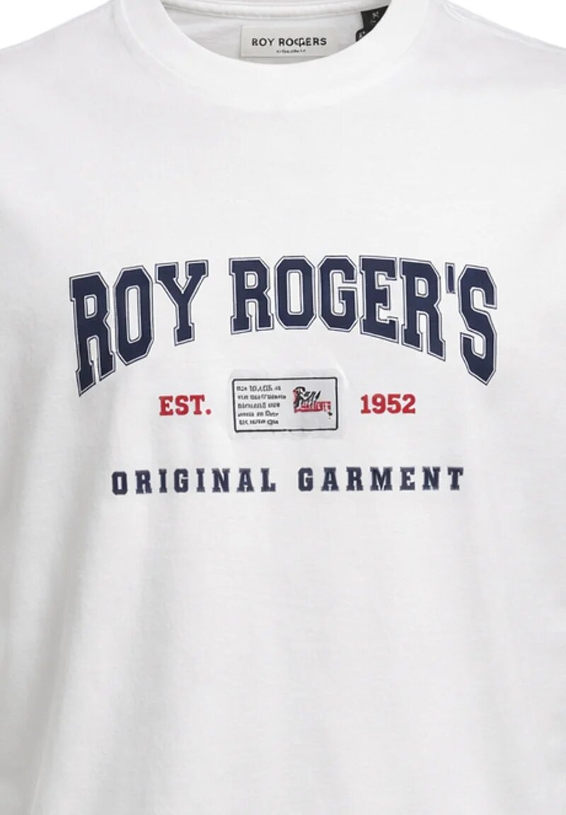Roy Roger's t-Shirt Bianca Logo Grande Roy Bambino RG106_