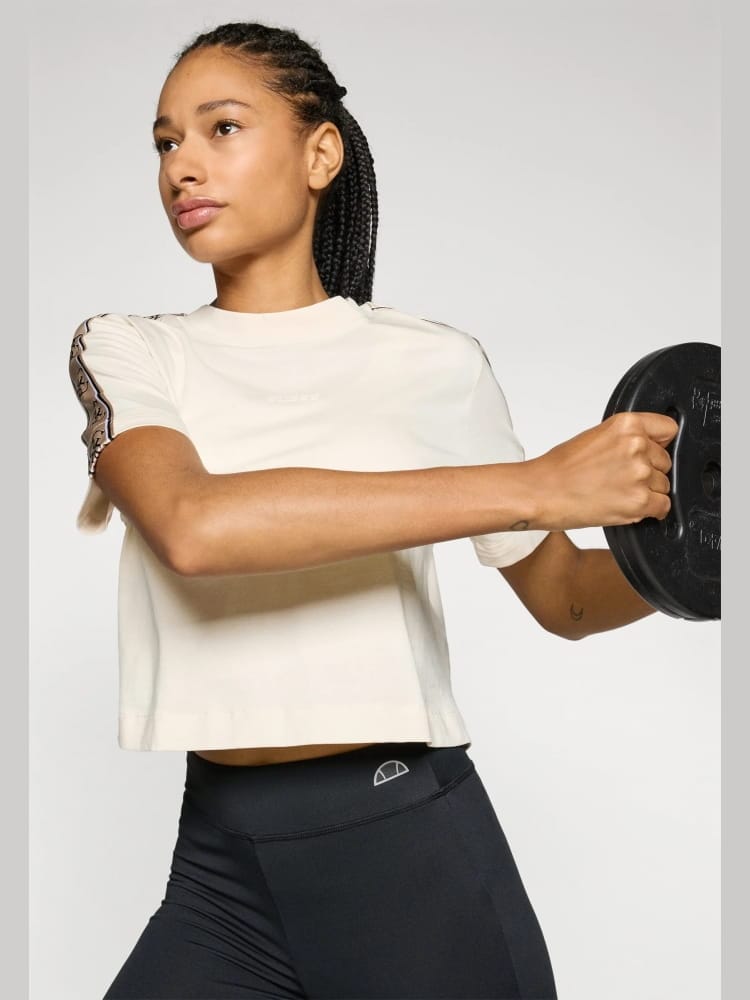 Guess tshirt crema donna con logo