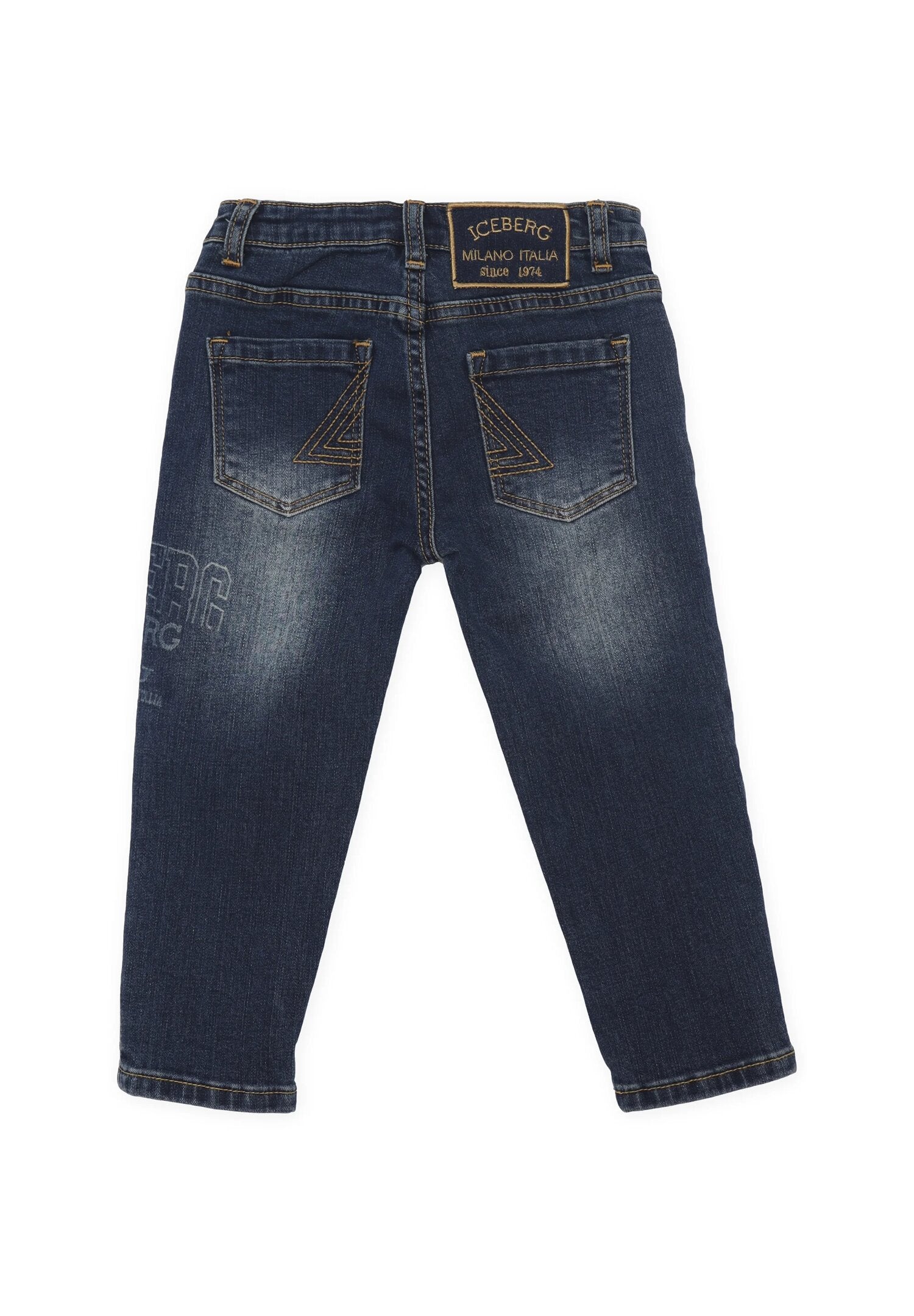 Jeans Bambino Iceberg 6 Mesi - 6 Anni in Denim Blu con Dettagli Stile Moderno