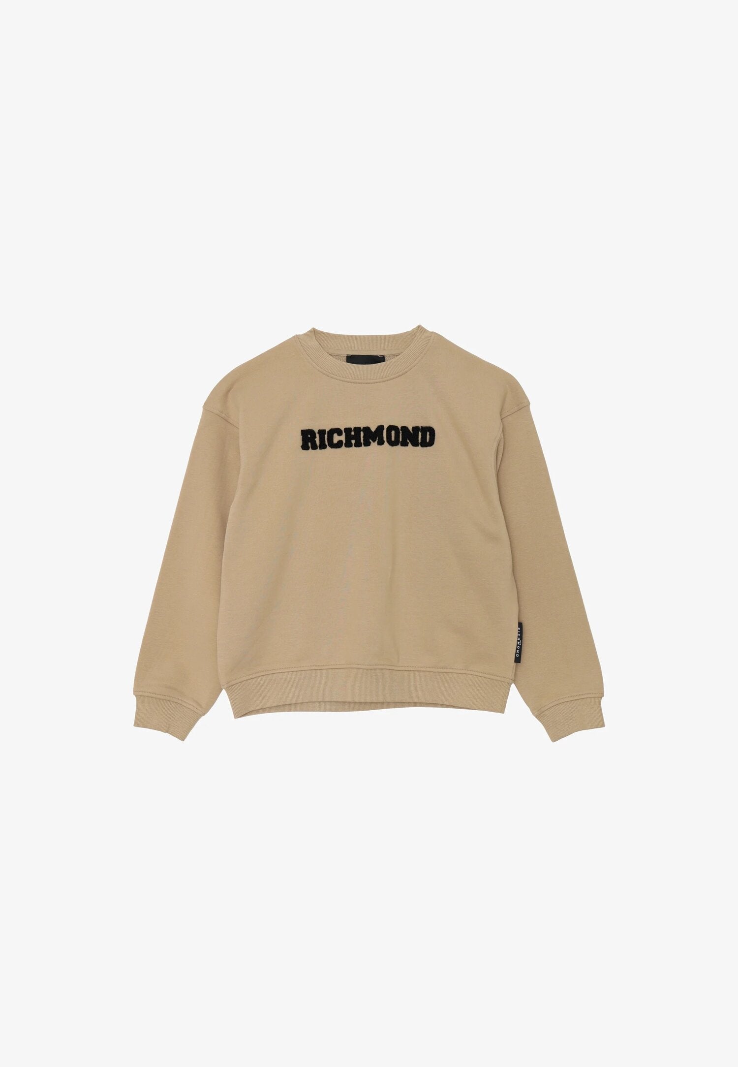 John Richmond Felpa Beige Bambino In Cotone Girocollo Sportivo AI25