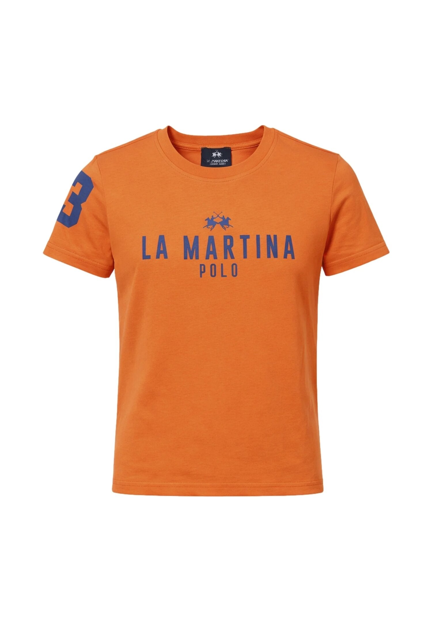 La Martina Completo Arancione Con Logo Centrale Bambino MAB0036_