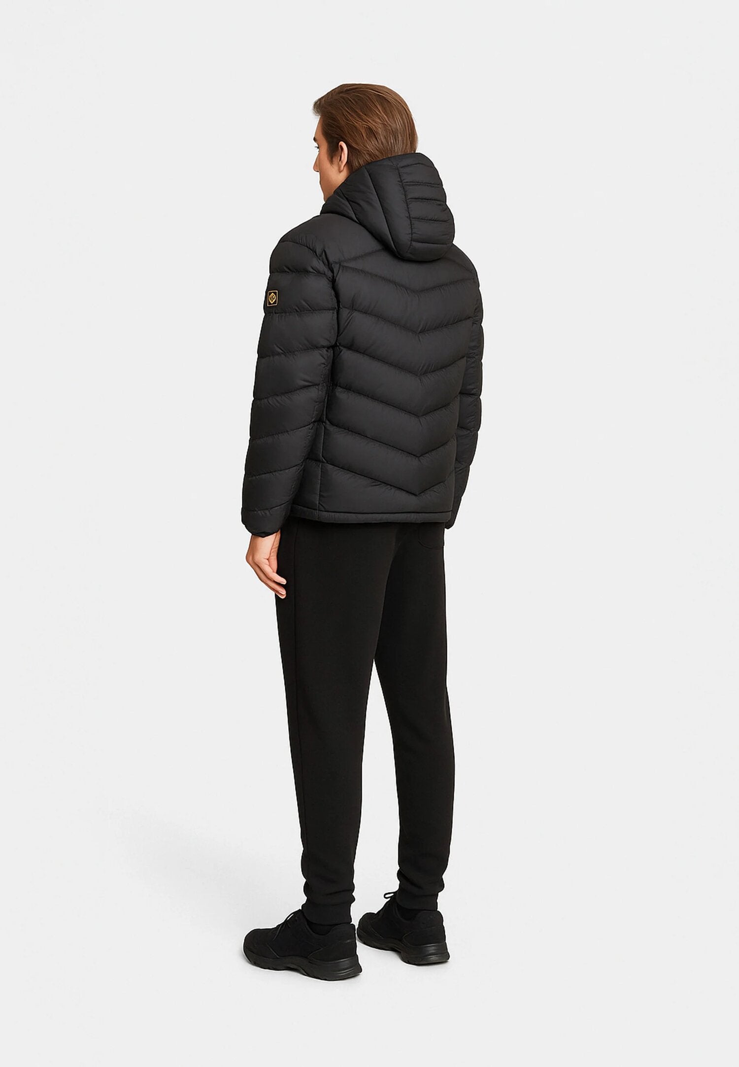 Ciesse Piumini Giubbotto Nero Uomo In Nylon Con Cappuccio Invernale AI25