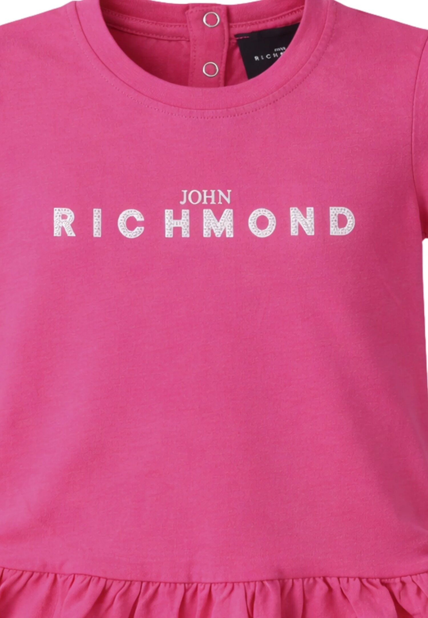 John Richmond Vestito Fucsia Con Gonna Arricchiata Neonata RIP26034VE_