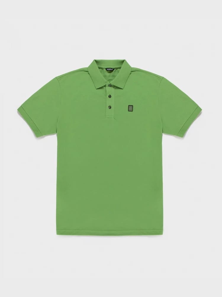 Refrigiwear polo verde uomo mini logo