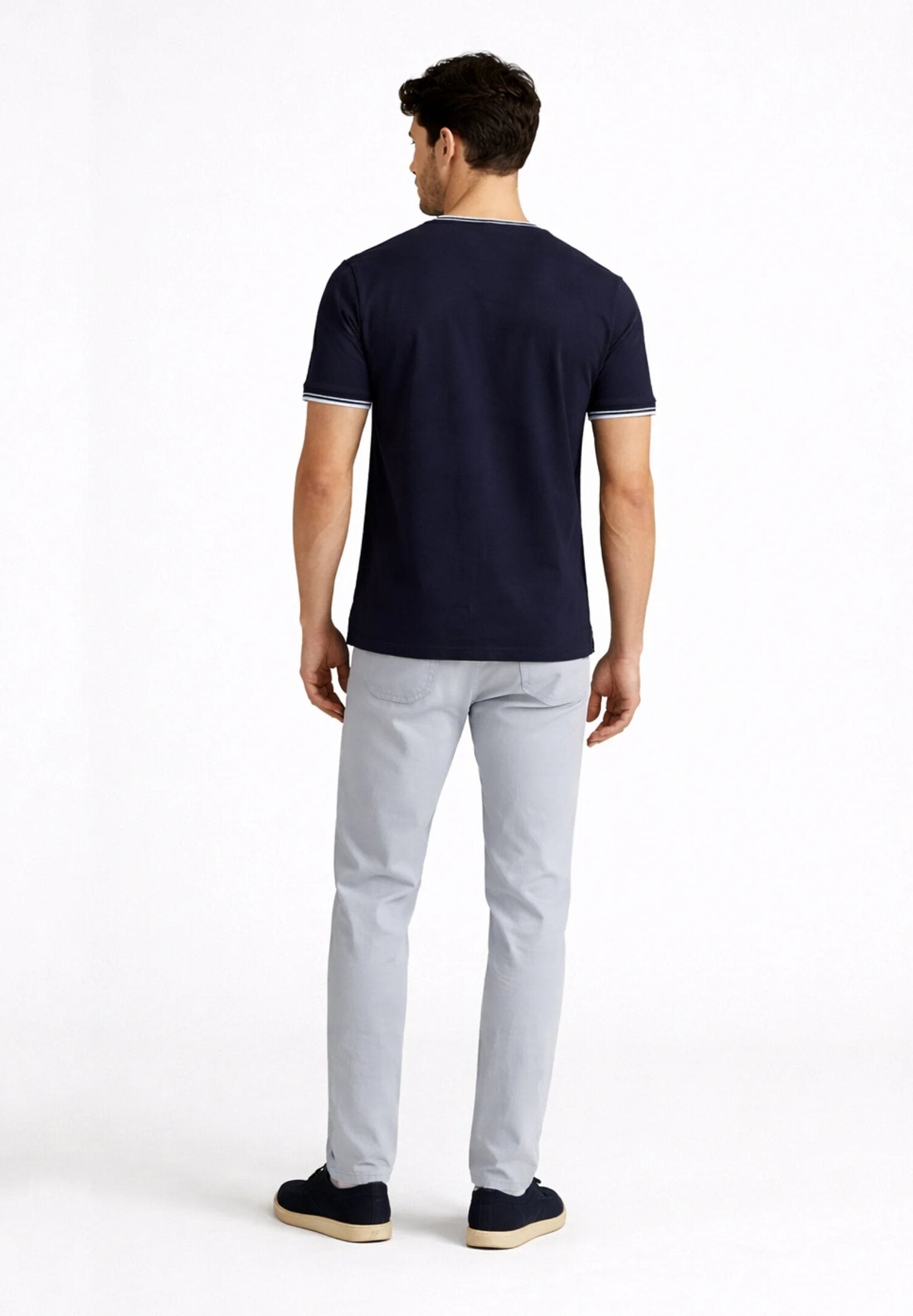 Jeckerson Tshirt Girocollo a Mezze Maniche Blu Uomo CTCTPPIQU001P_