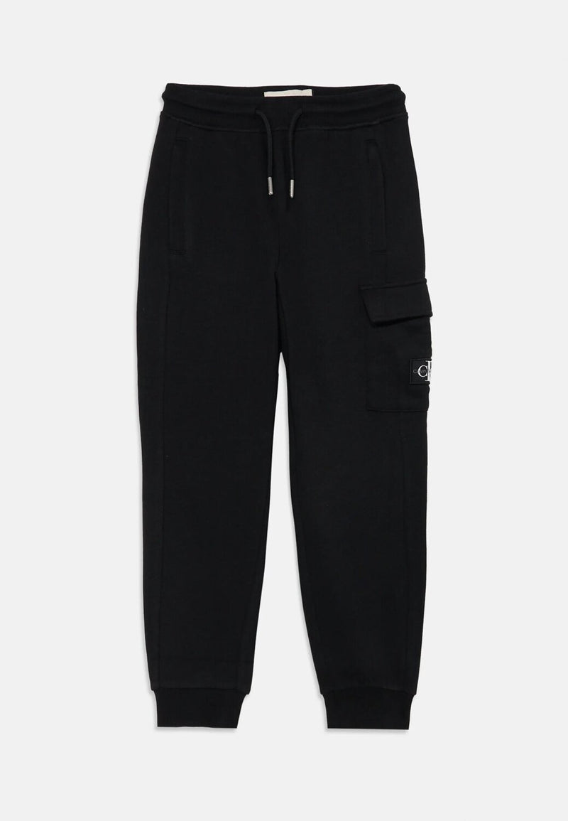 Calvin Klein Pantaloni Sportivi Bambino – Neri Cotone 100% con Logo - NERO | CammarataMode