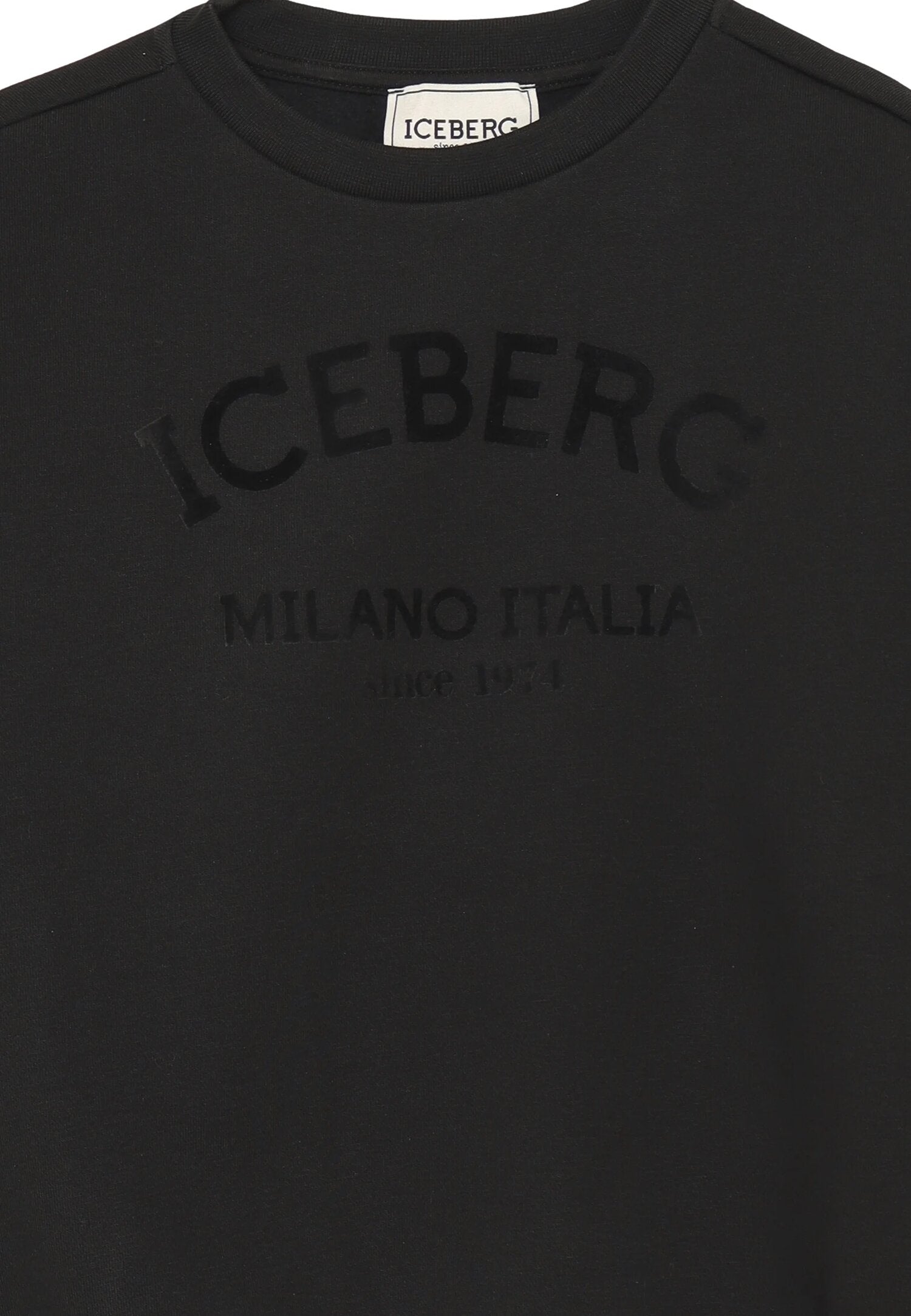 Iceberg Felpa Nera Bambino In Cotone Girocollo | Stile Sportivo AI25 | CammarataMode