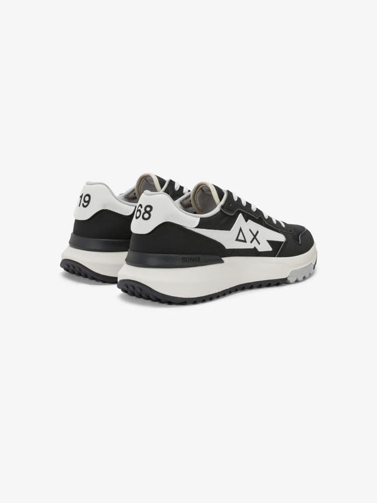 Sun68 scarpe nere uomo logo sul lato