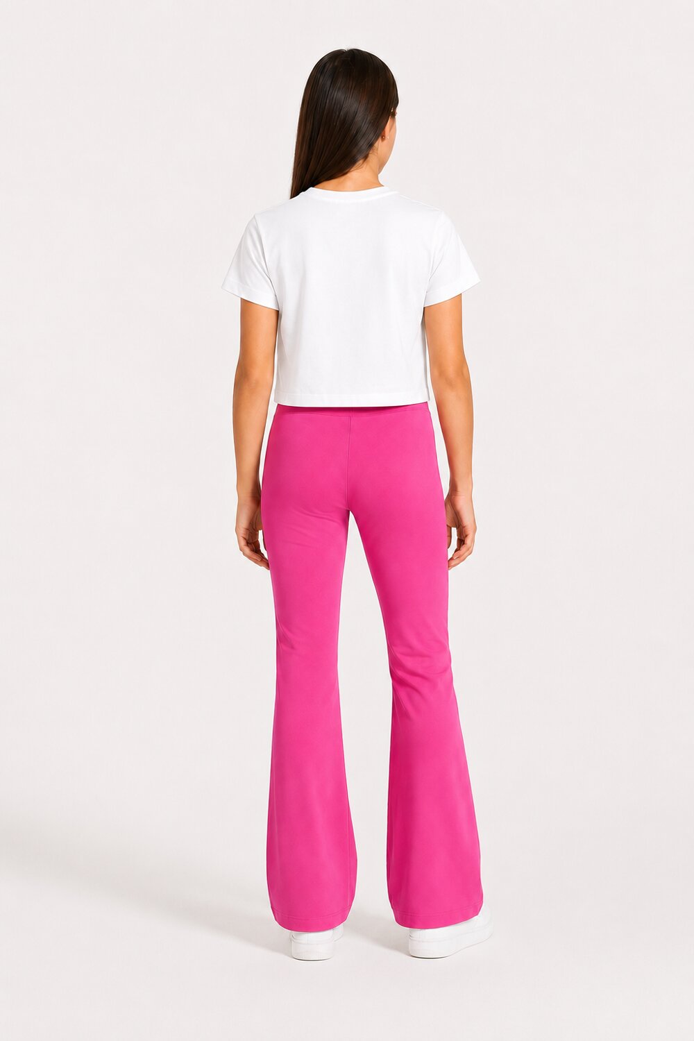 Pyrex Completo Con Tshirt Bianca Leggins Fuxia Bambina 26EPK46086+49106_