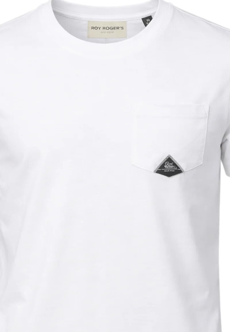 Roy Roger's Tshirt Bianca Logo Tasca Roy Bambino RG107_