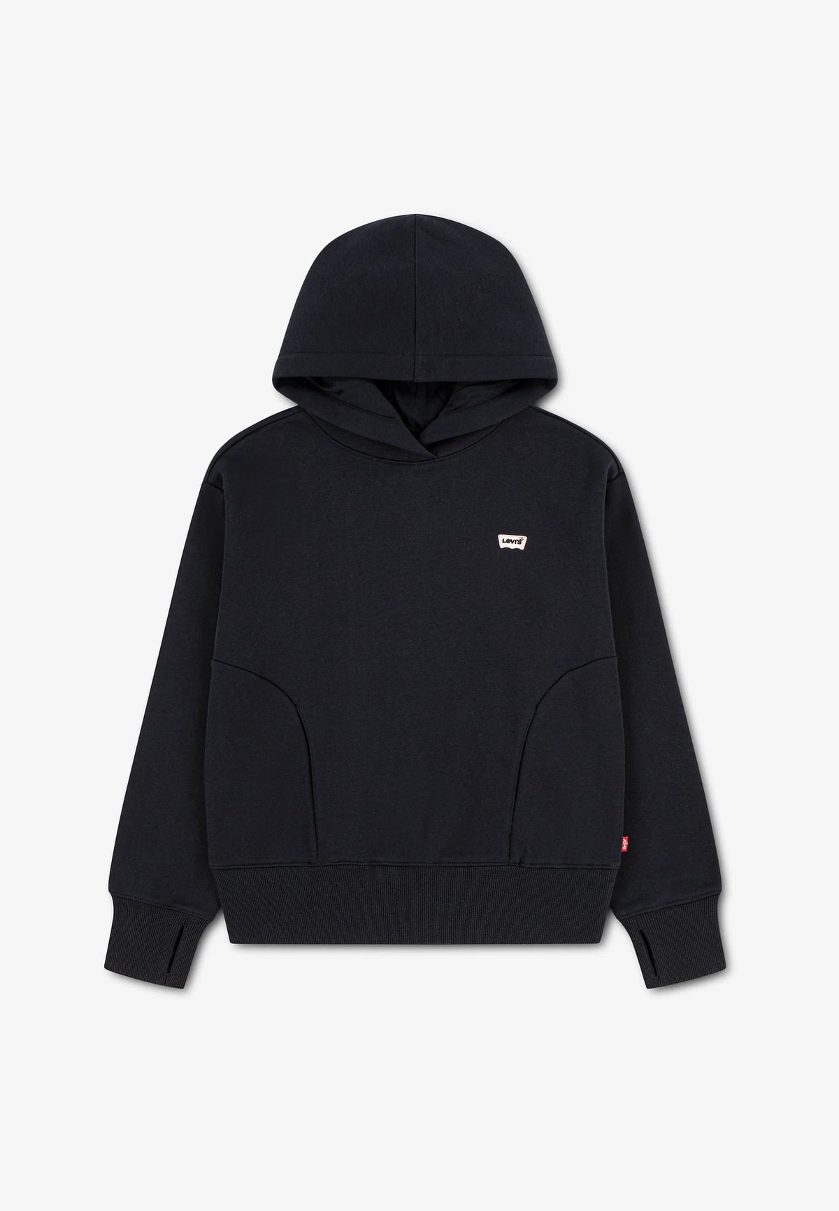 Levi's FELPA NERA CON CAPPUCCIO LOGO PICCOLO TESSUTO FELPATO Bambine e ragazze 4ER942-023.NE_
