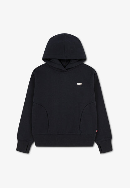 Levi's FELPA NERA CON CAPPUCCIO LOGO PICCOLO TESSUTO FELPATO Bambine e ragazze 4ER942-023.NE_