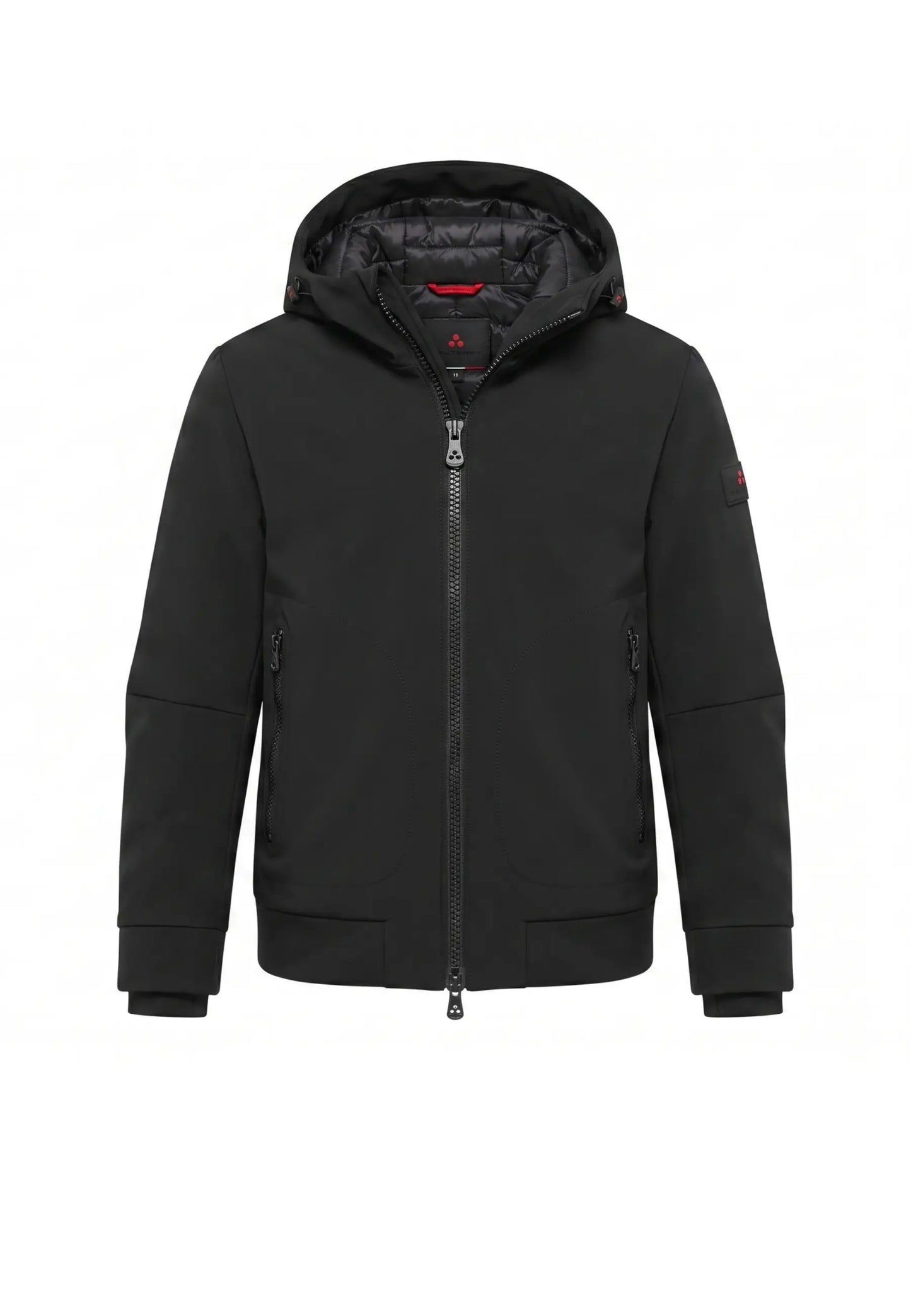 Peuterey GIUBBOTTO NERO SOFT SHELL CON CAPPUCCIO Bambini e ragazzi LOGE SRTR GRS 04 KID.NE_