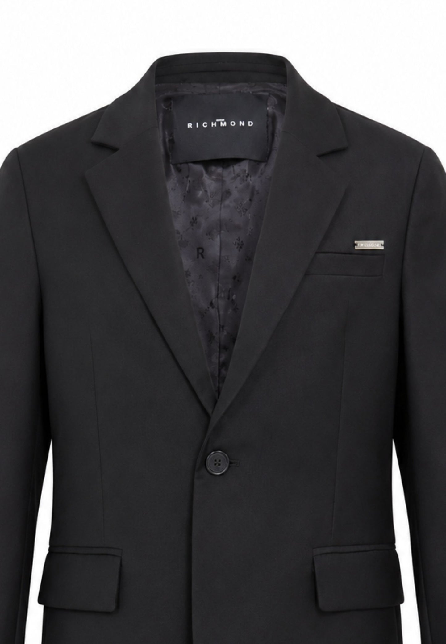 John Richmond giacca NERA BLAZER CON BOTTONE SINGOLO Bambini e ragazzi rba26124gc.ne_