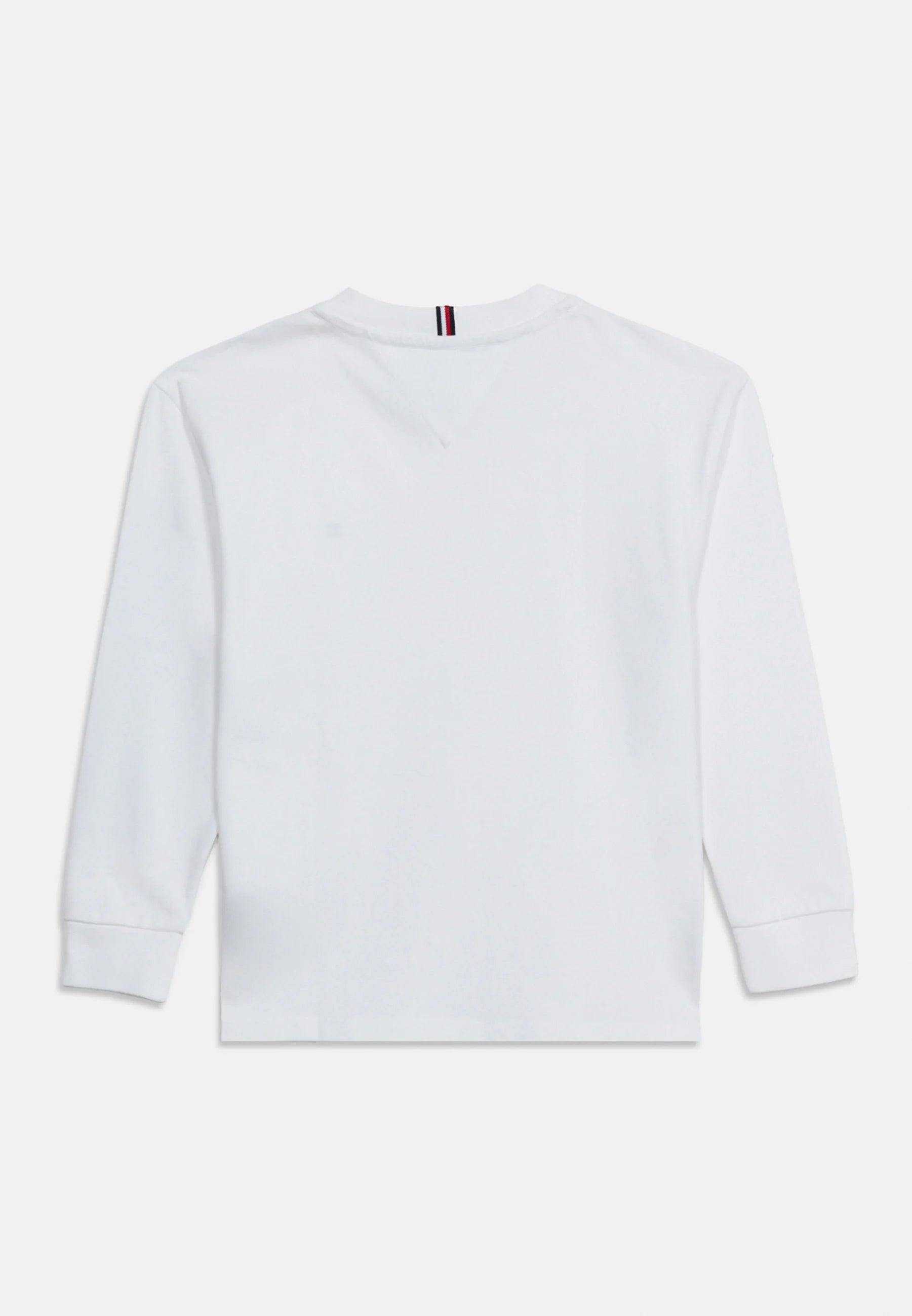 Tshirt bianca maniche lunghe logo sulla manica con polsino Bambini e ragazzi kb0kb10512ybr_