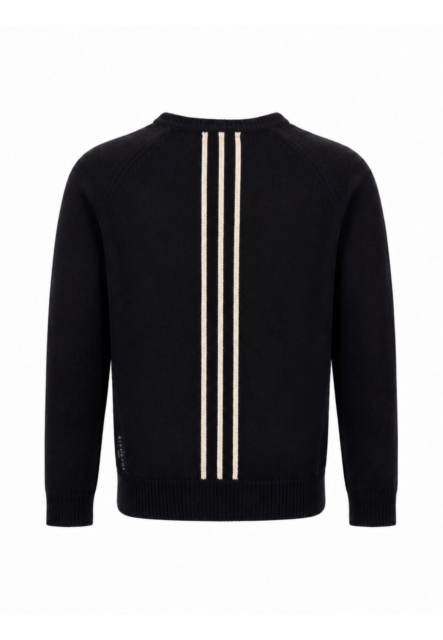 John Richmond maglia NERA CON LOGO JR BIANCO RICAMATO E STRISCE SUL RETRO Bambini e ragazzi rba26046ma.ne_