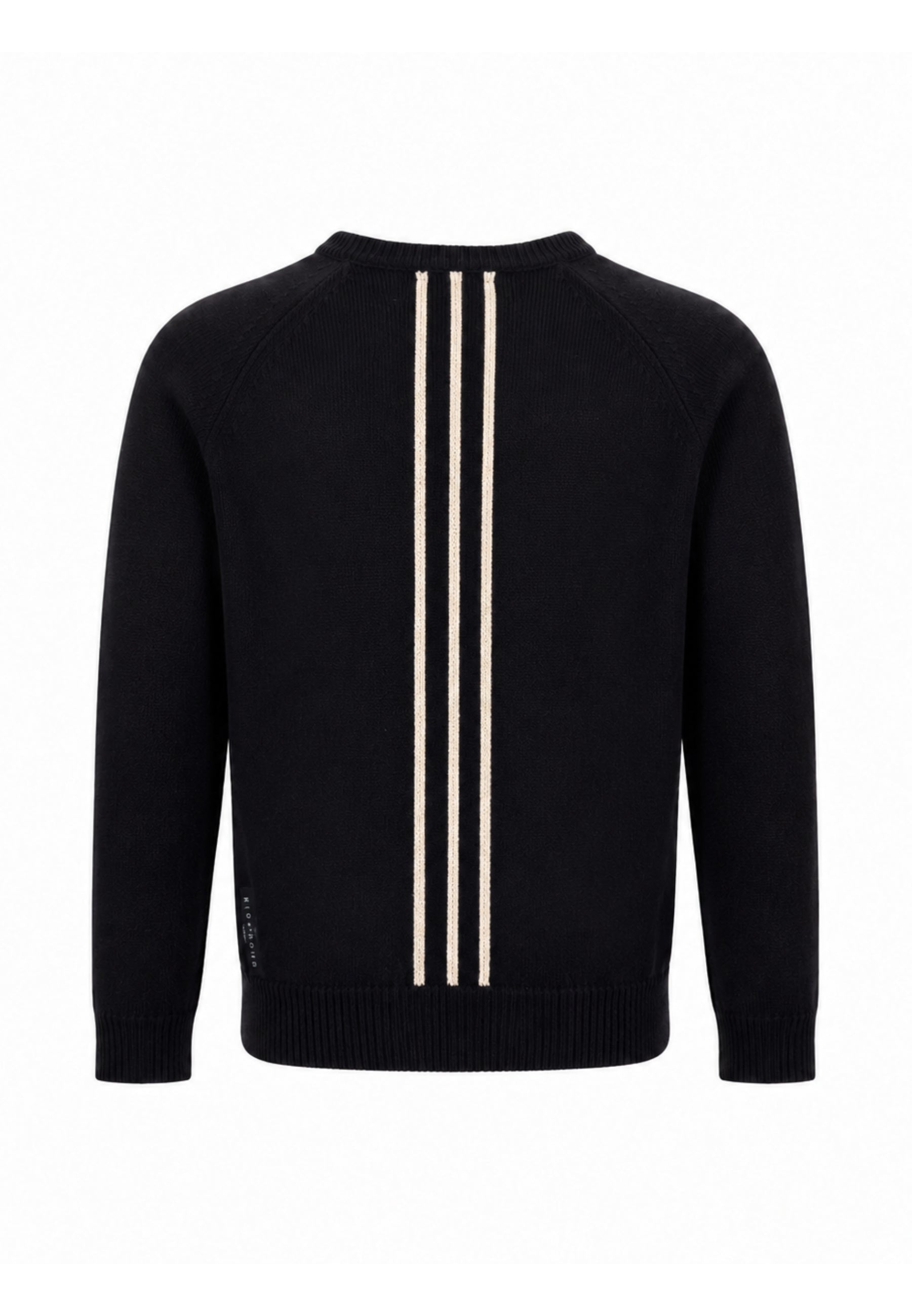 John Richmond maglia NERA CON LOGO JR BIANCO RICAMATO E STRISCE SUL RETRO Bambini e ragazzi rba26046ma.ne_