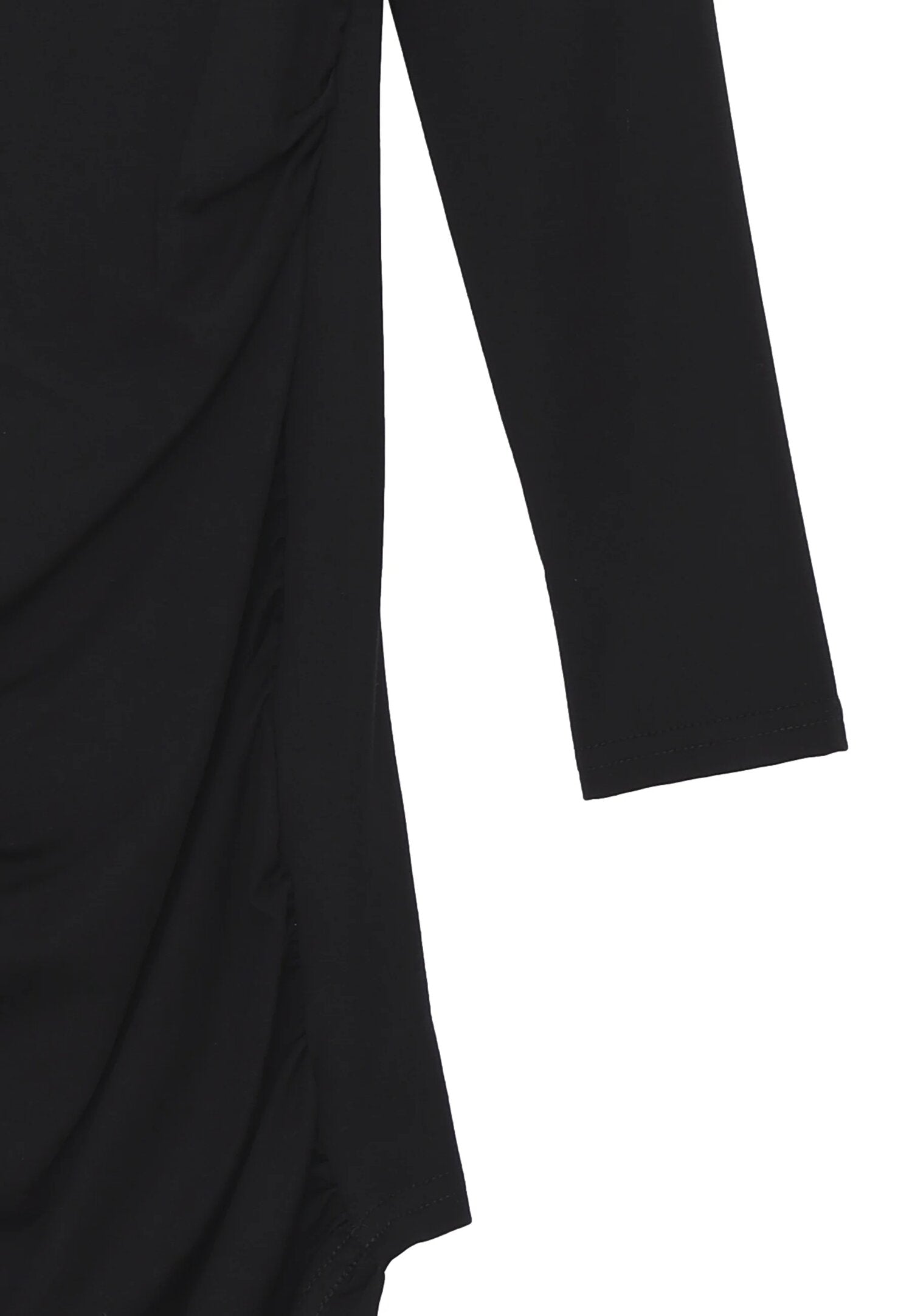 Marc Ellis Abito Nero Bambina Arricciato In Jersey Slim Fit Elegante AI25