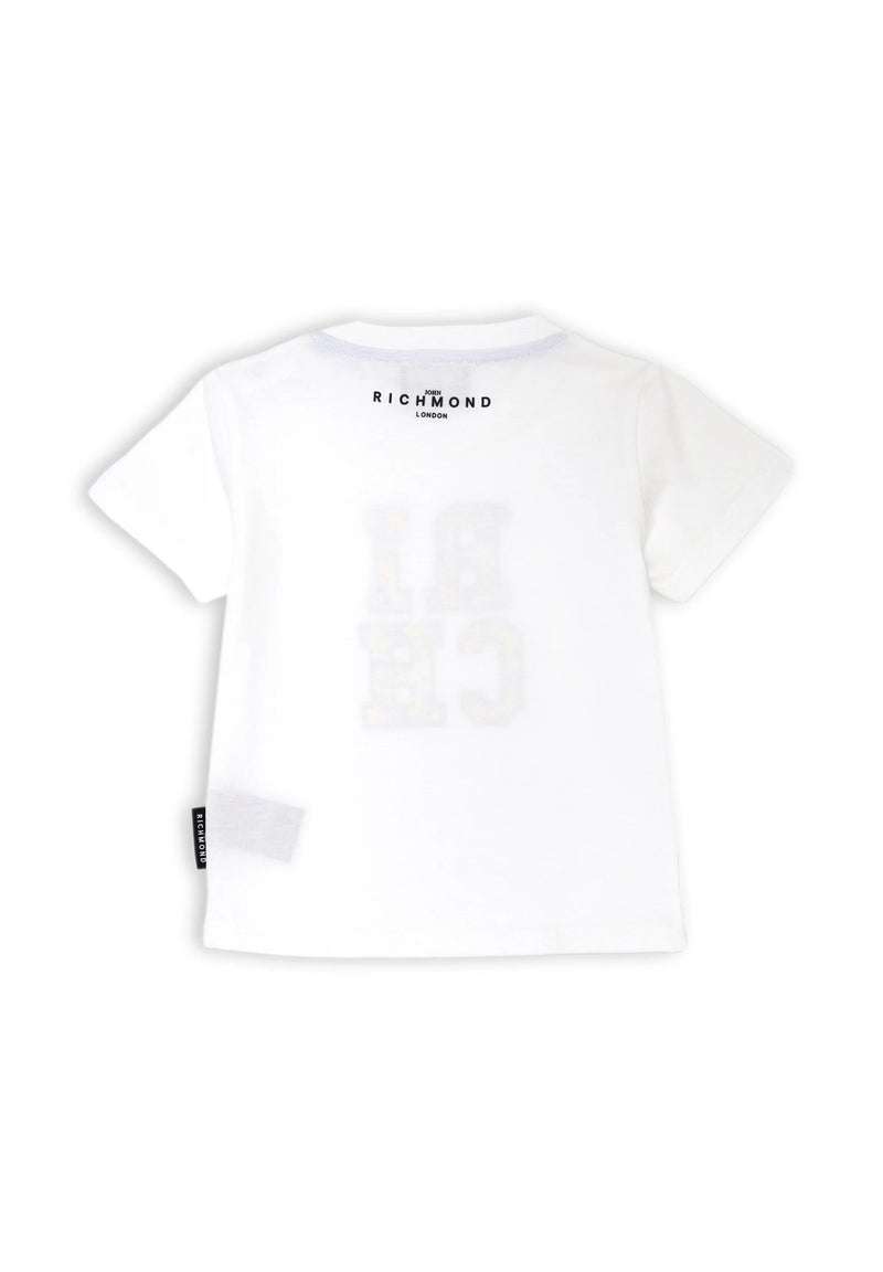 T Shirt Neonato John Richmond Bianco Primavera Estate 25 - BIANCO | CammarataMode