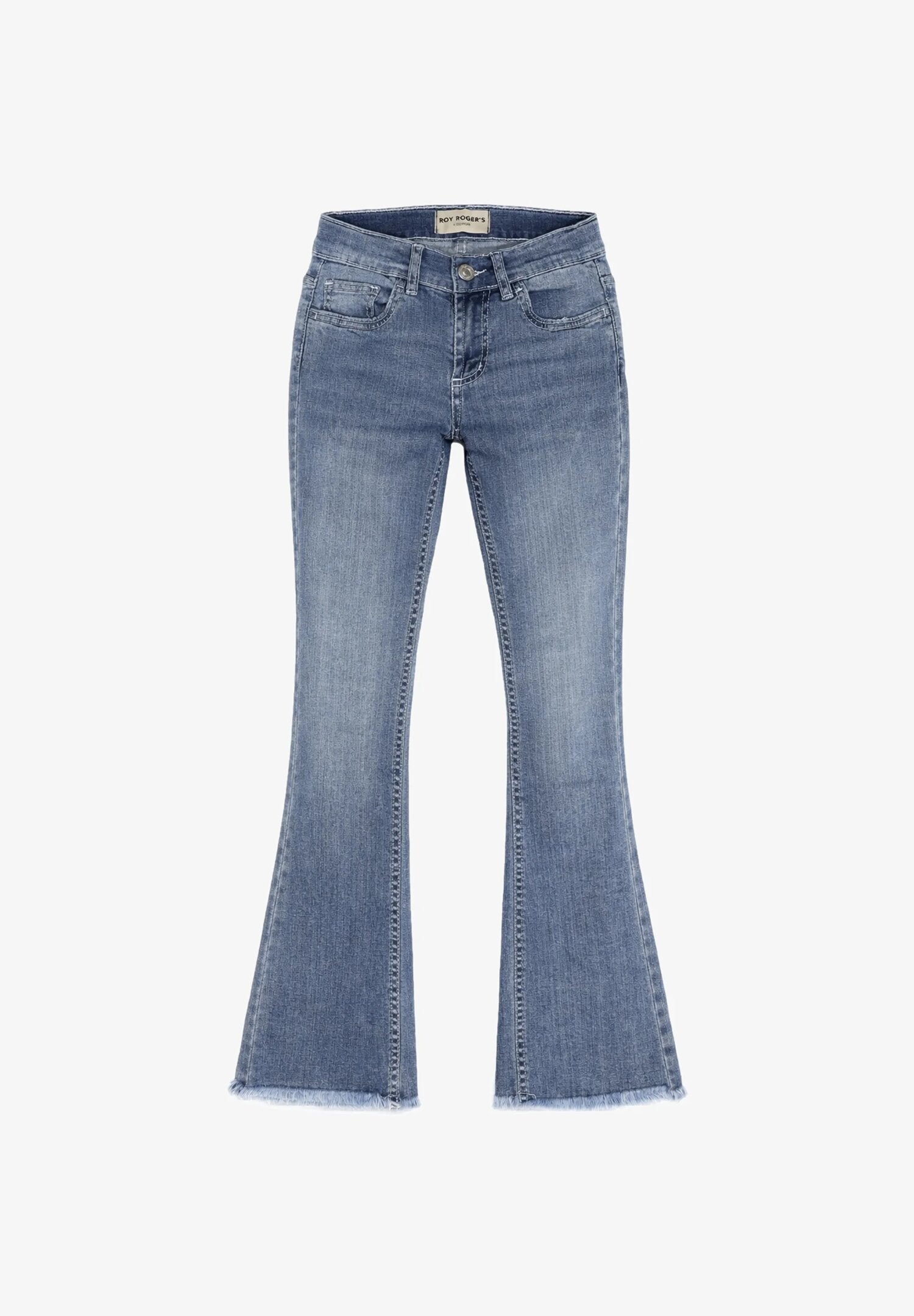 Roy Roger's Jeans Chiari a Zampa Con Logo Dietro Bambina RG160_
