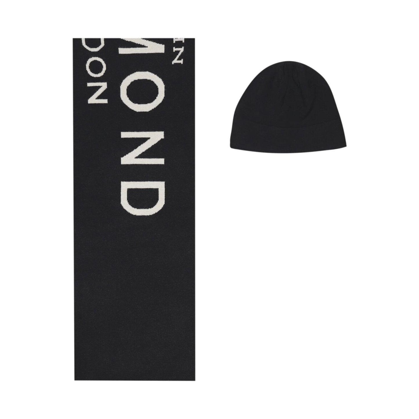 John Richmond Set Cappello e Sciarpa Bambino – Nero con Logo