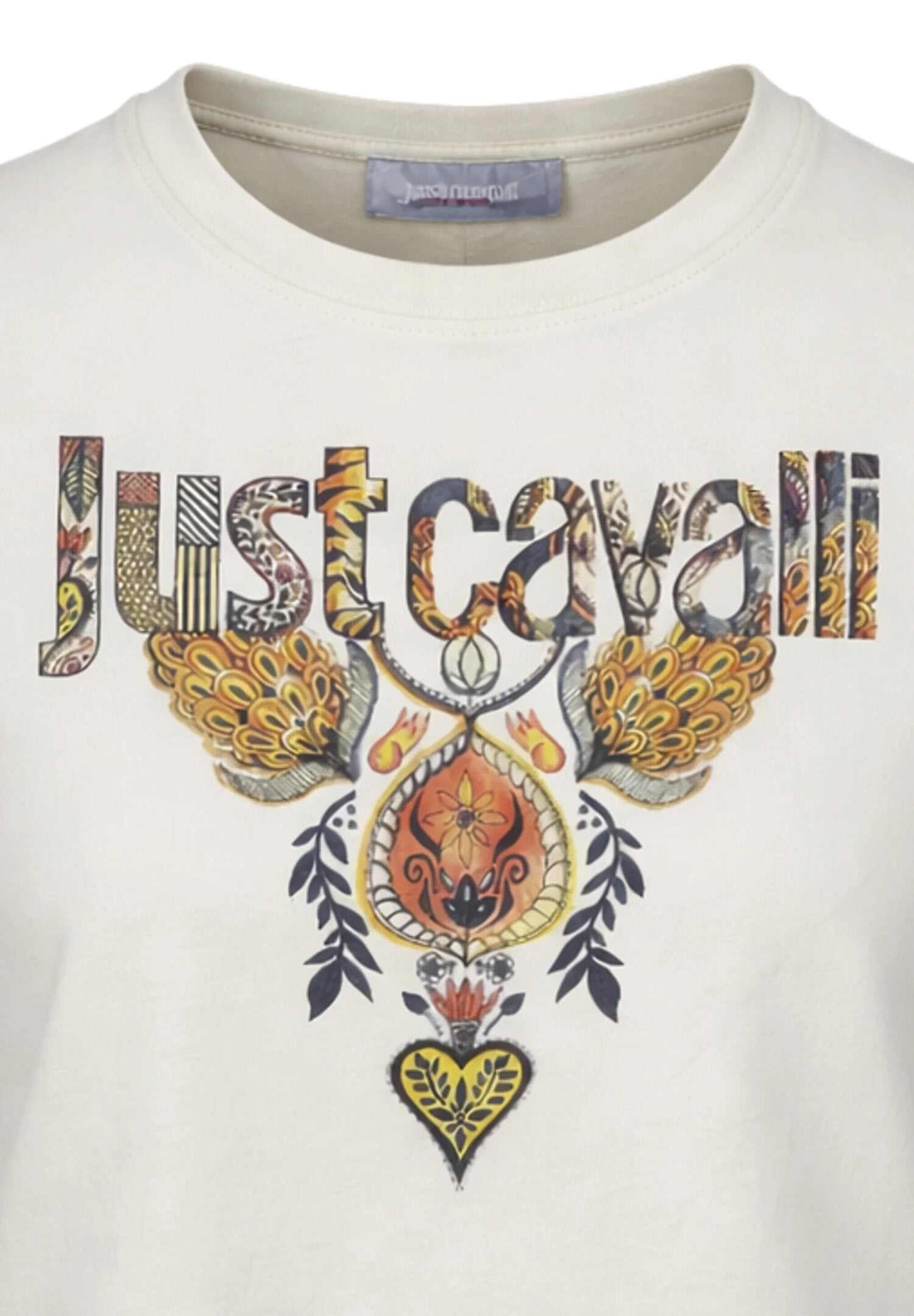 Just Cavalli Tshirt Panna Corta Stampa Jc Cavalli Bambina JGP26114TS_