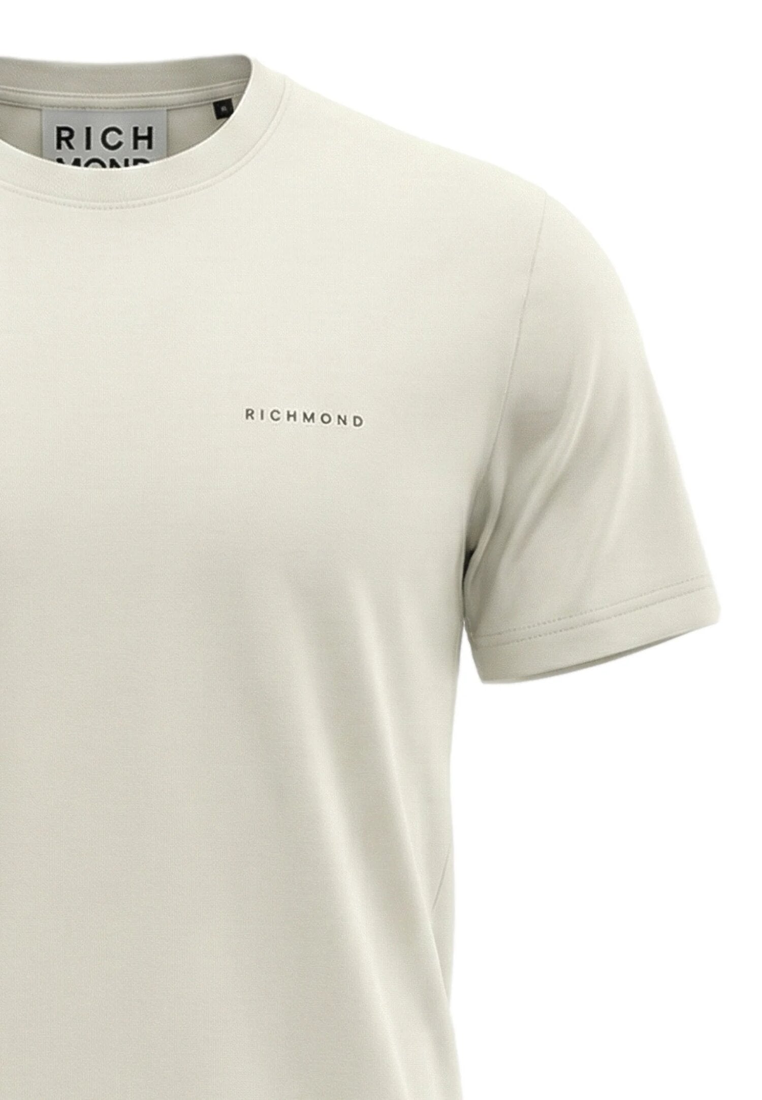 John Richmond Tshirt Panna Con Logo Piccolo Uomo UMP26076TS_