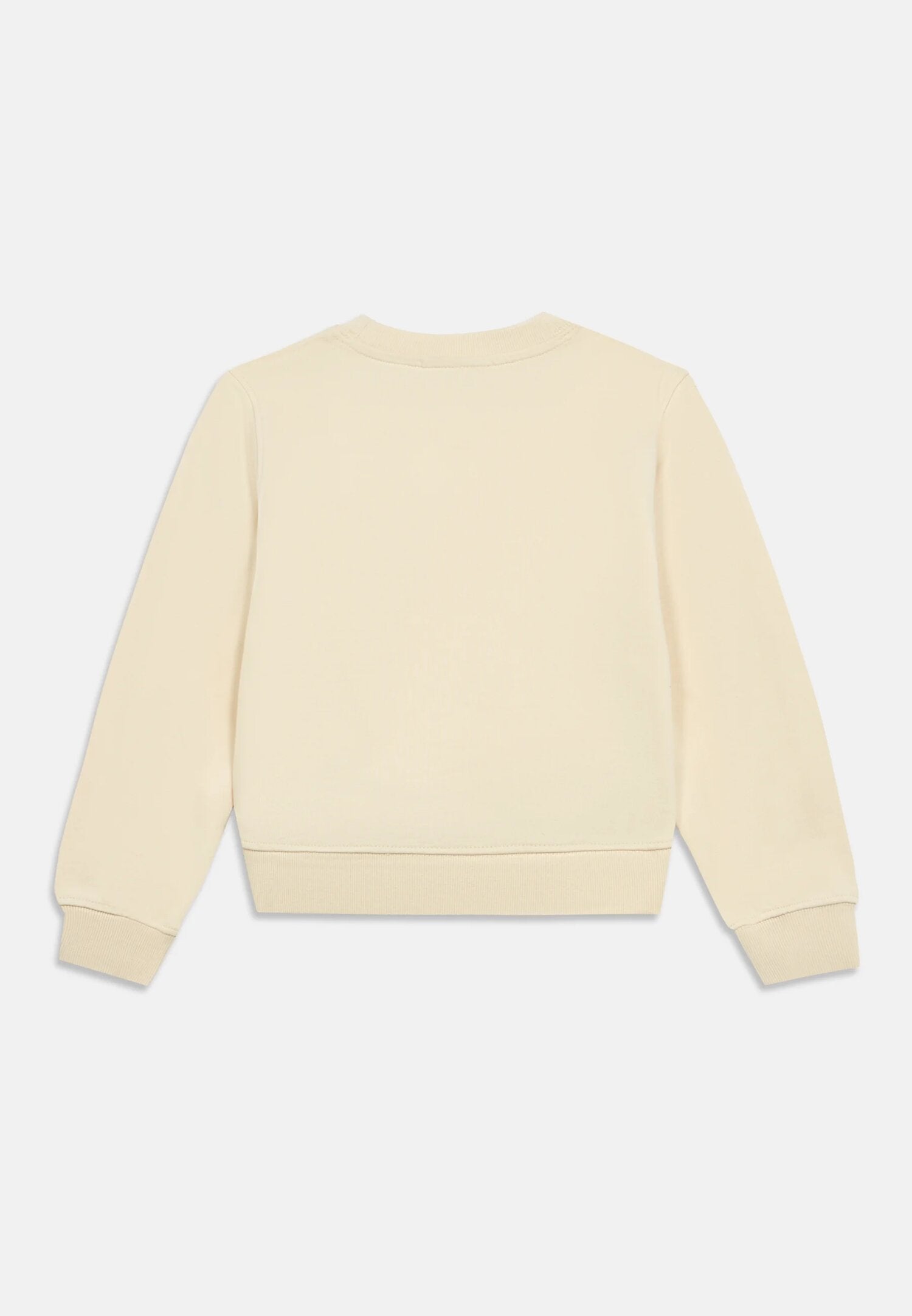 Calvin Klein Felpa Beige Bambina Girocollo In Cotone Scuola PE26