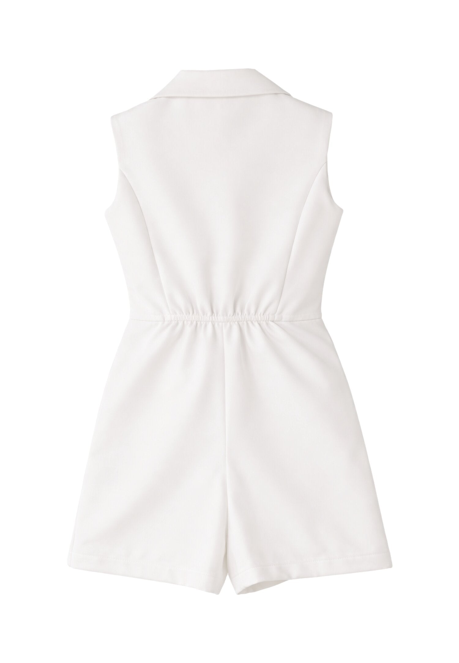 Mon Saurire Tutina Panna Smanicata Con Collo Rever Bambina M1338J_