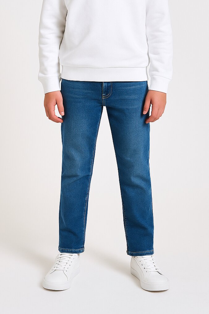 Calvin Klein Jeans Blue Bambino In Cotone Vita Regolabile Sportivo AI25