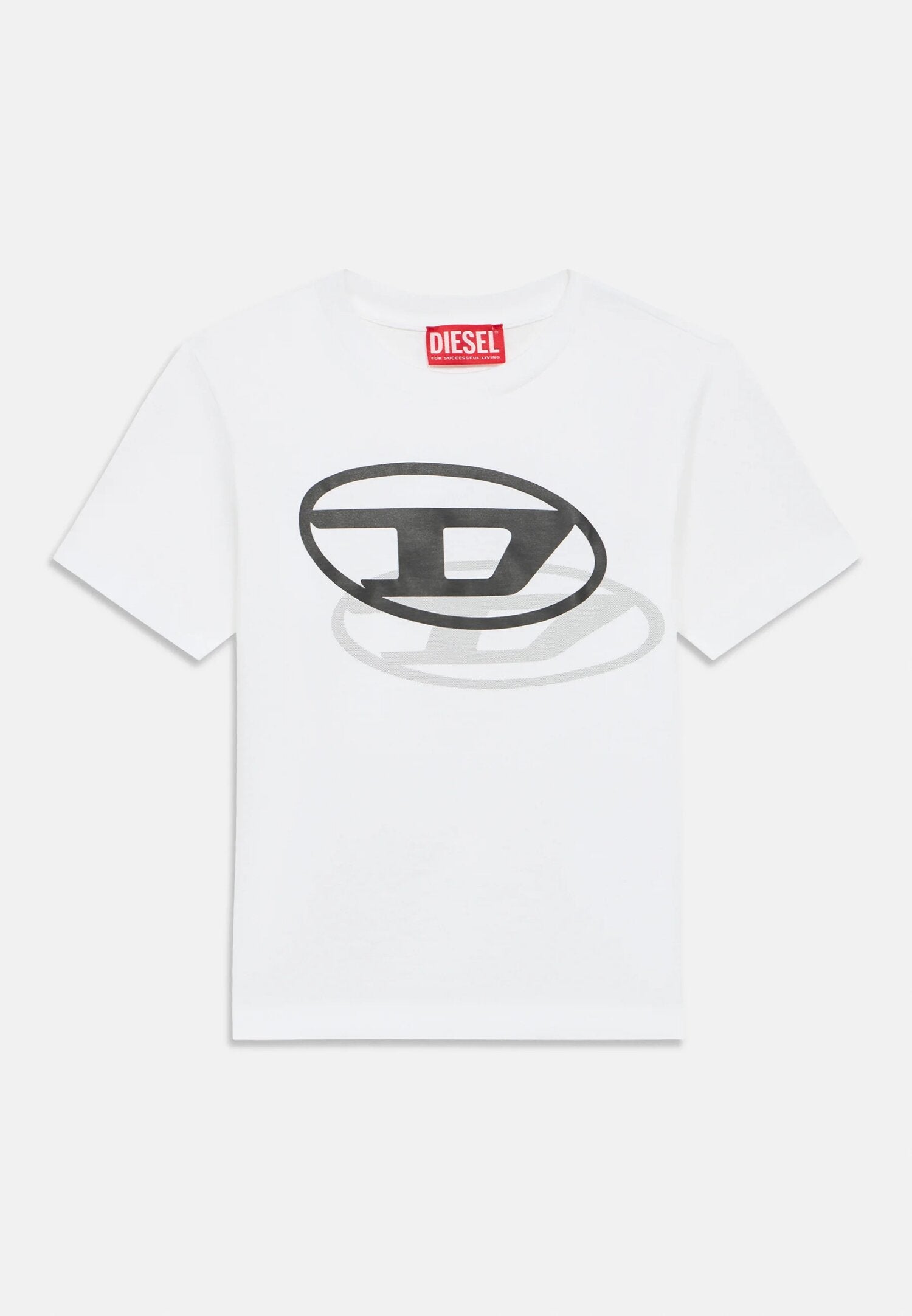 Diesel Tshirt Bianco Bambino In Jersey Maniche Corte Sportivo PE26