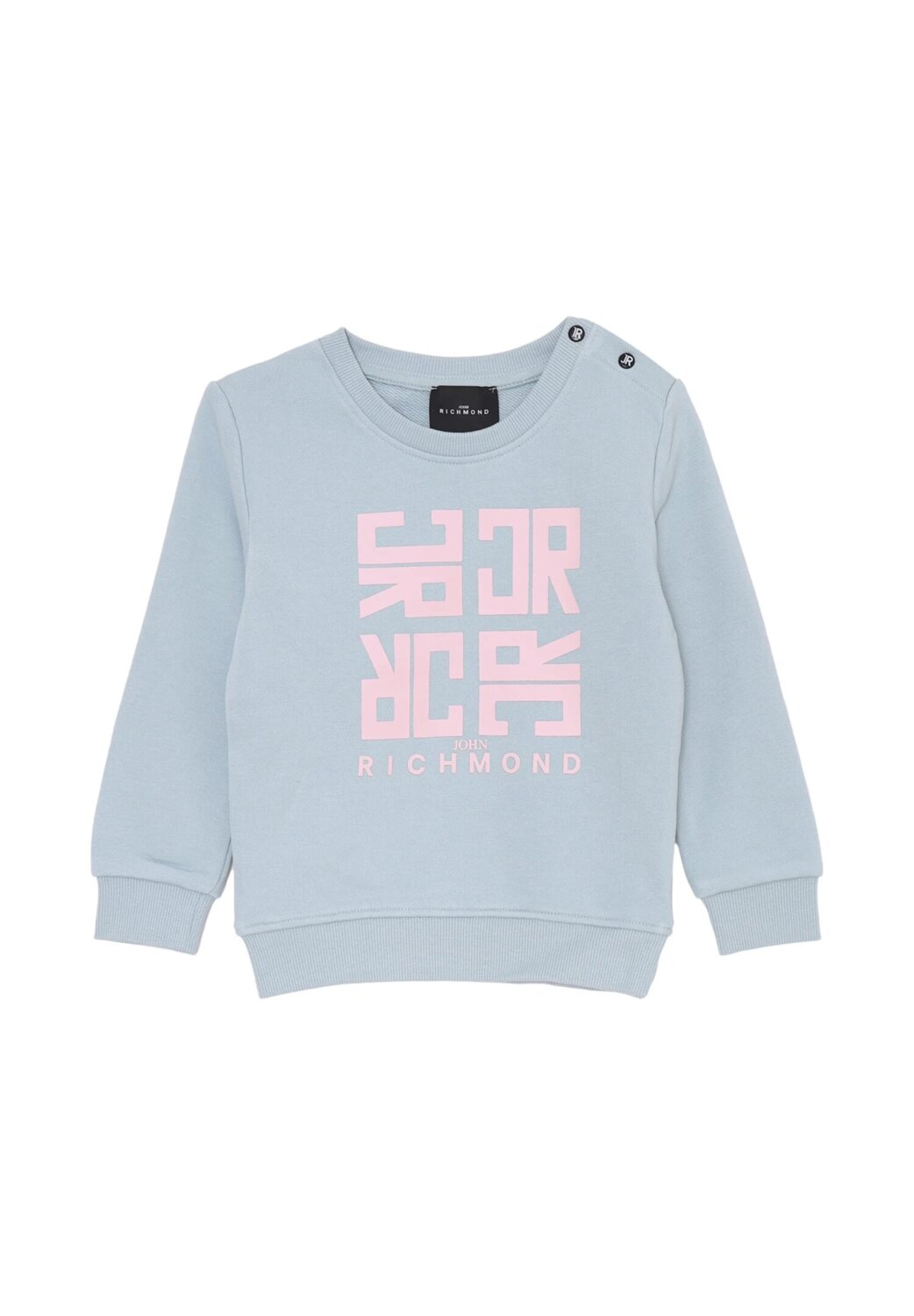 John Richmond completo neonata azzurro stampa rosa 100% cotone