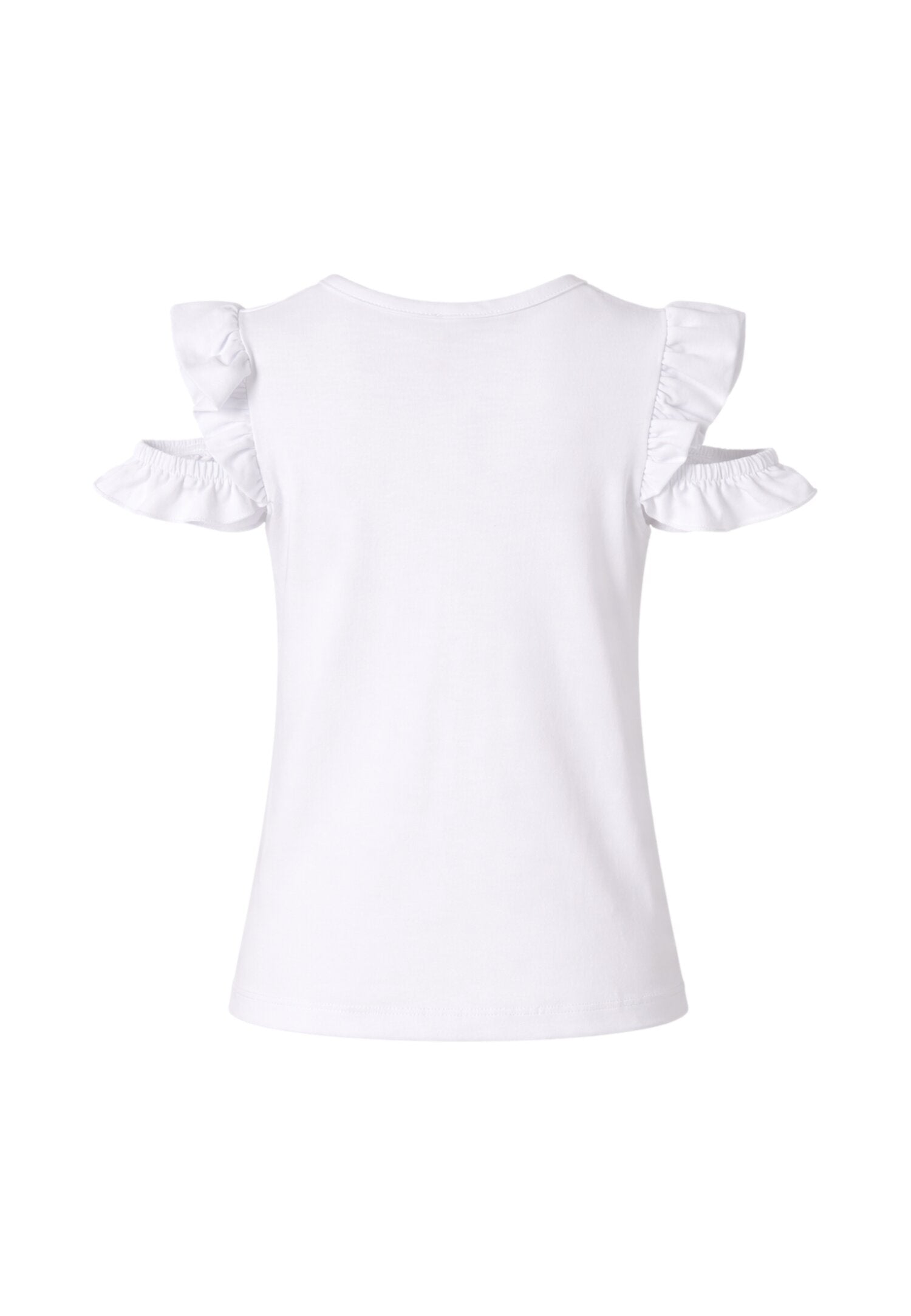 Mon Saurire Completo Tshirt Bianca e Gonna Beige Bambina M1326B+1329B_