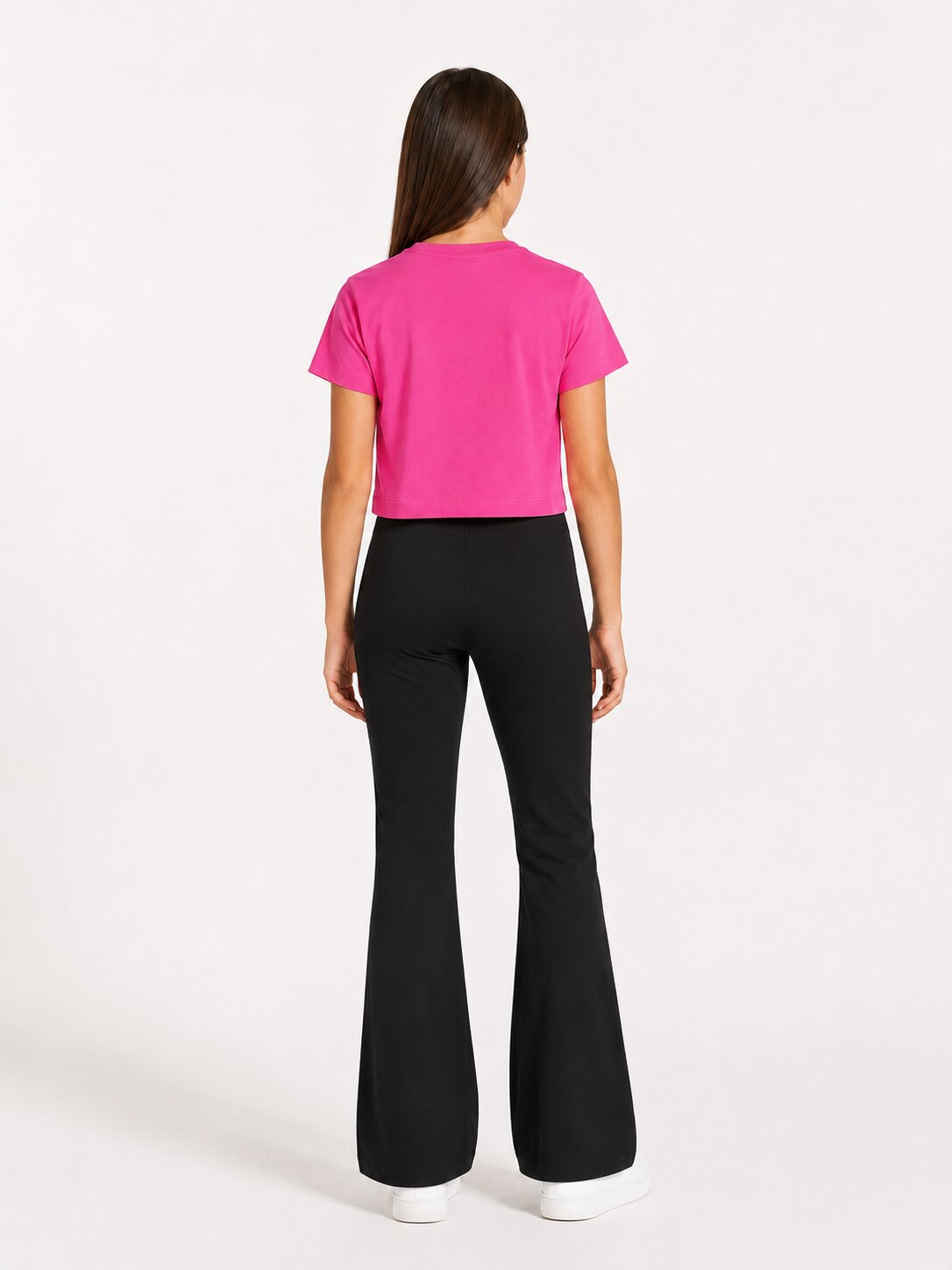 Pyrex Completo Con Tshirt Fuxia e Leggins Neri Bambina 26EPK46086+49106_