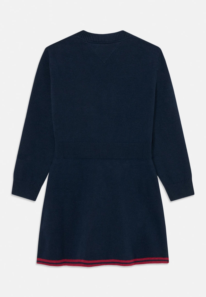Tommy Hilfiger abito maglia blu scuro bambina e ragazza Varsity - BLU | CammarataMode