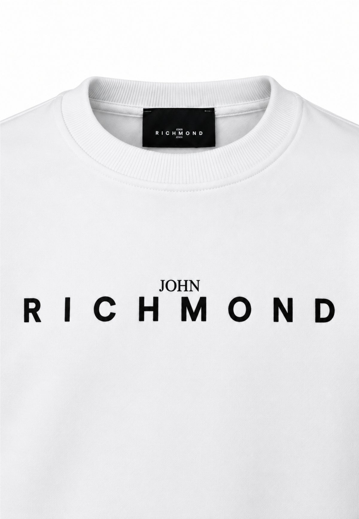 John Richmond FELPA NERA A GIROCOLLO CON LOGO NERO CENTRALE Bambini e ragazzi RBA26156FE.BIA_
