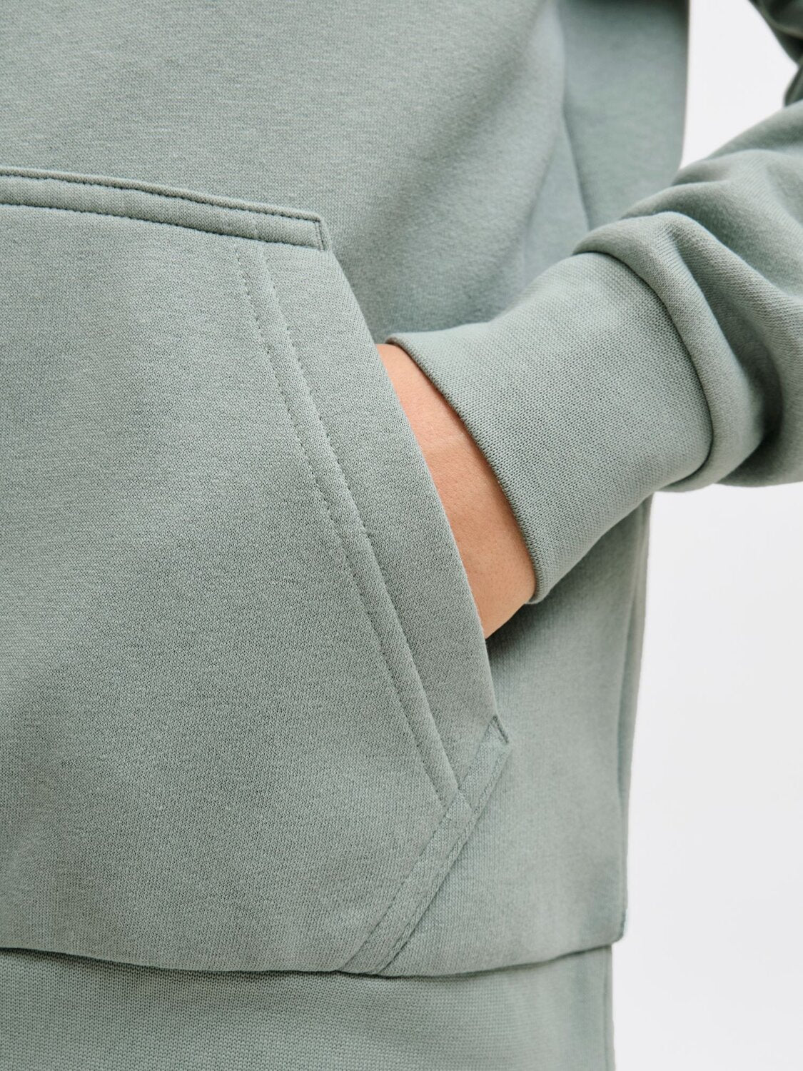 Jack & Jones Junior Felpa Verde Bambino Grafica In Cotone Con Cappuccio Scuola